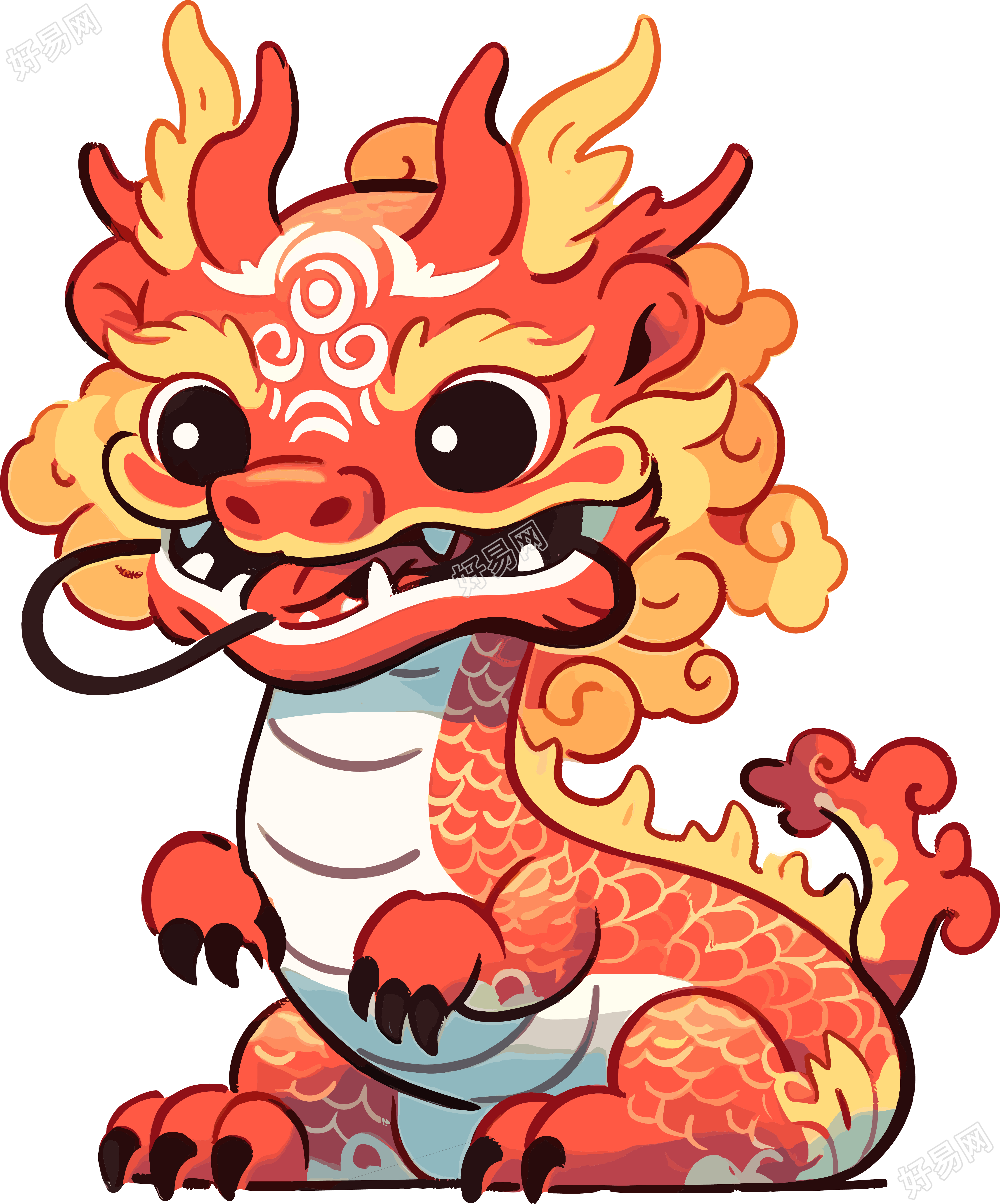 中国龙可爱创意设计图