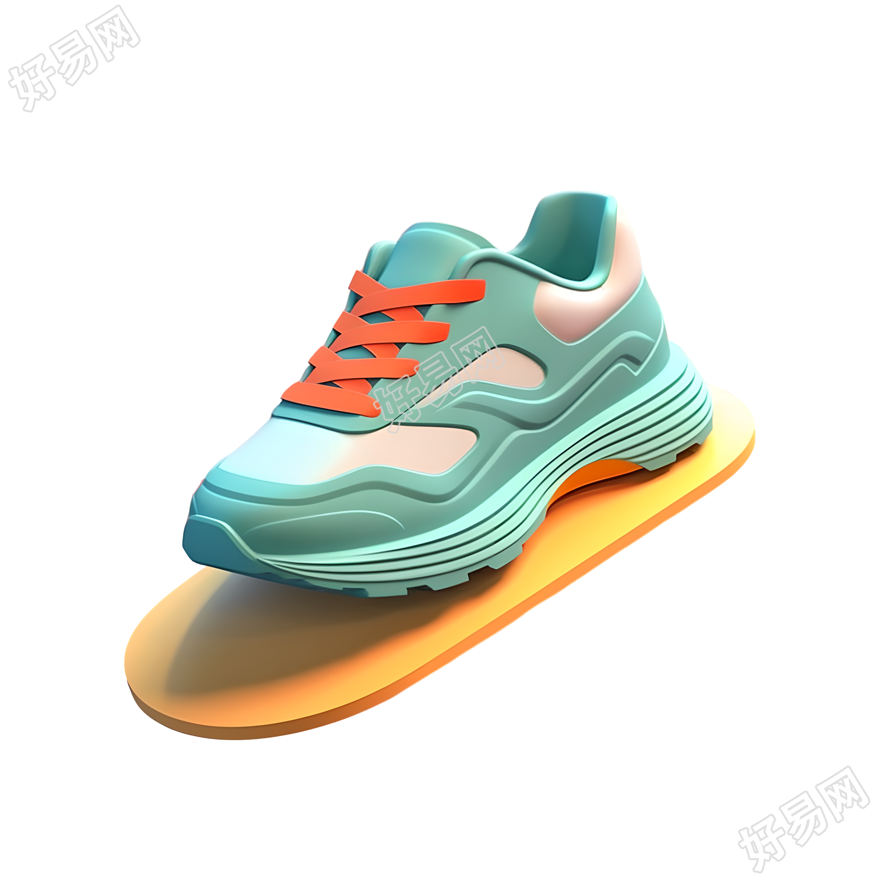 运动鞋3D透明背景高清素材