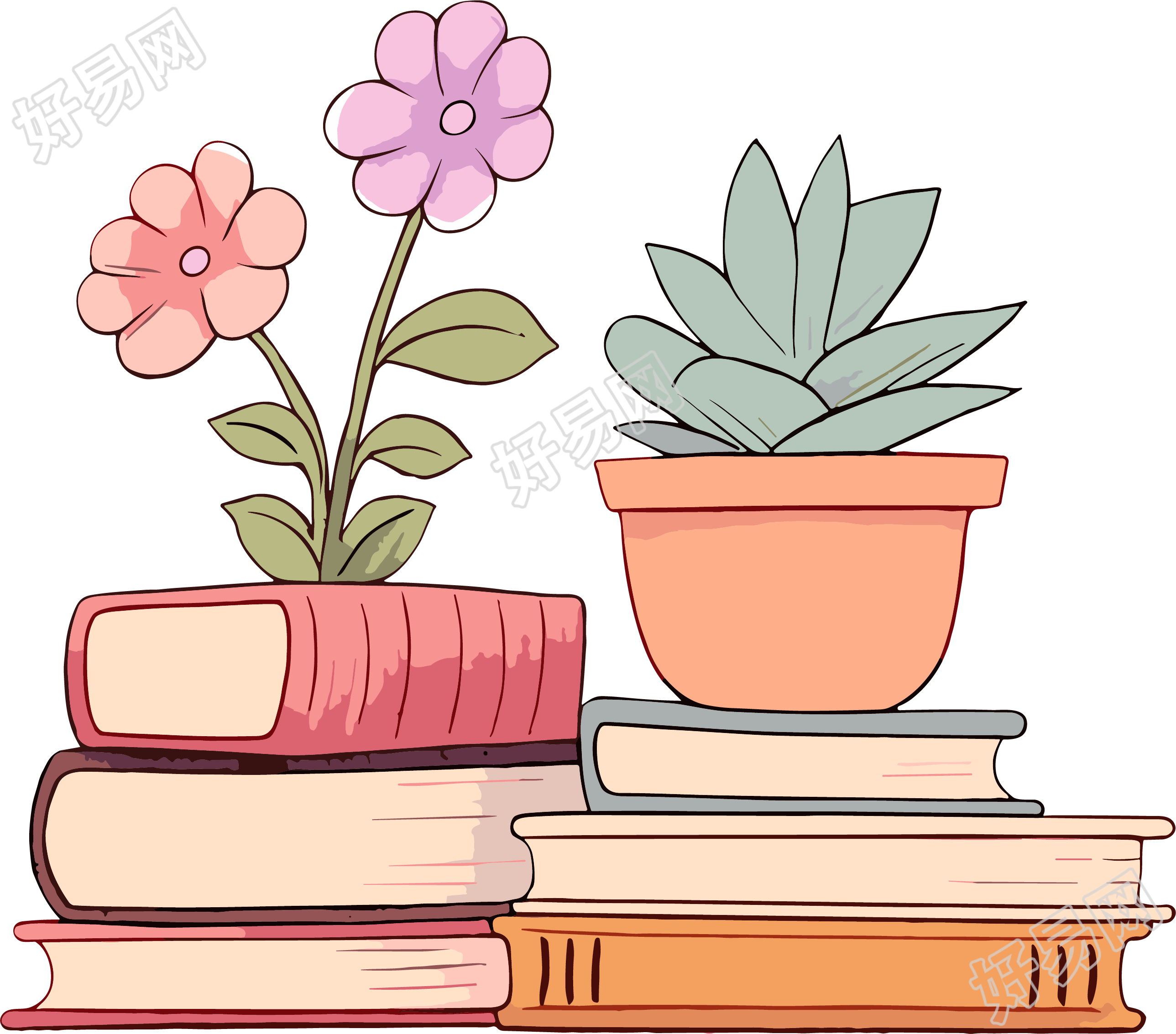 小清新绘本儿童插画素材设计