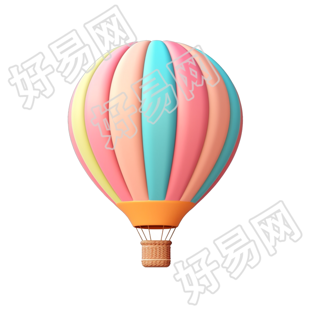 热气球可商用高清PNG插画