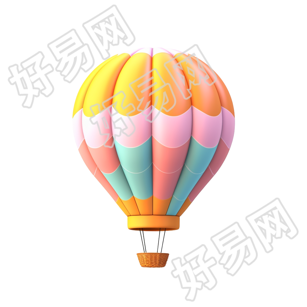 卡通热气球PNG素材