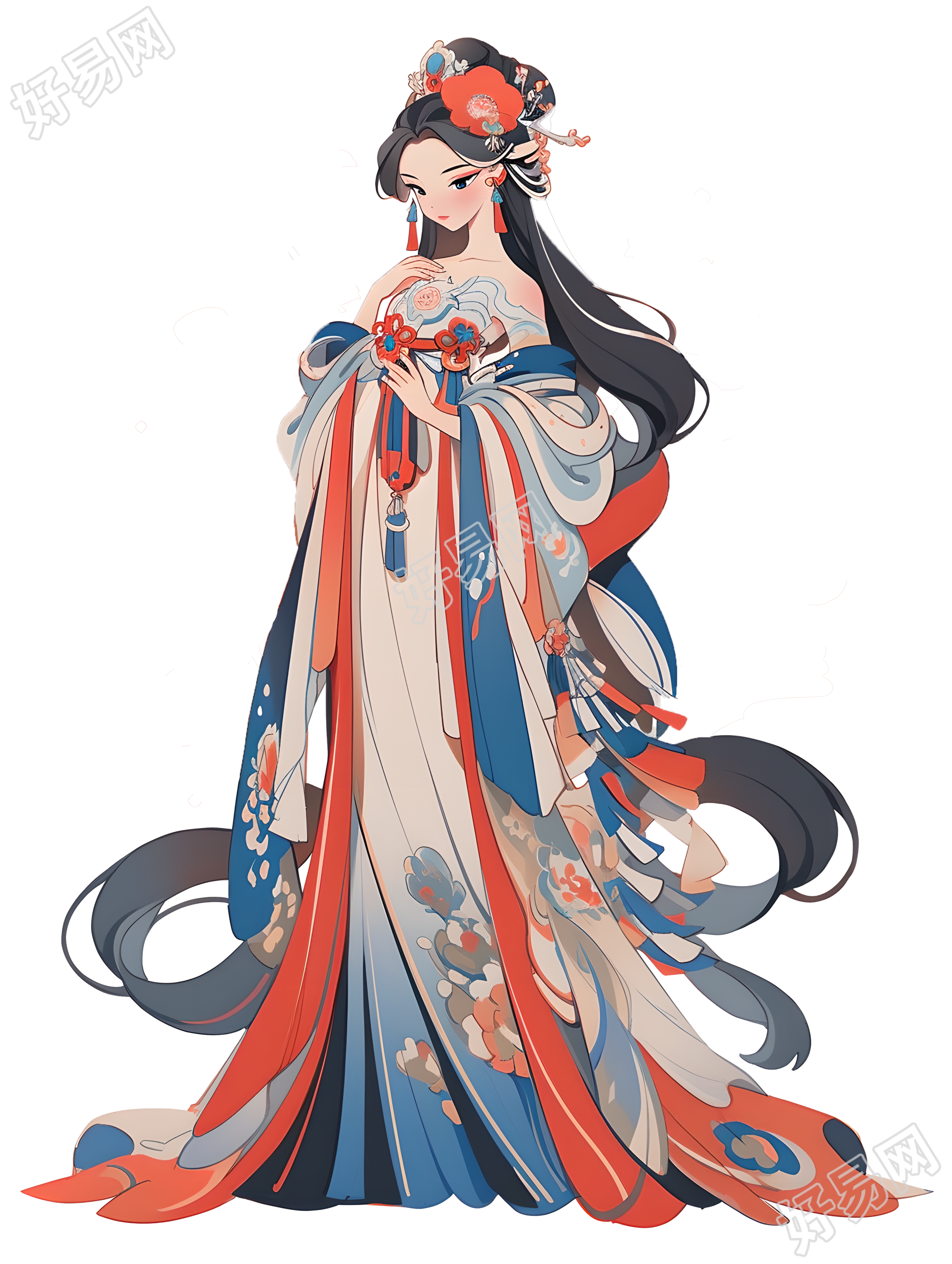 中国敦煌女神商业设计图形素材