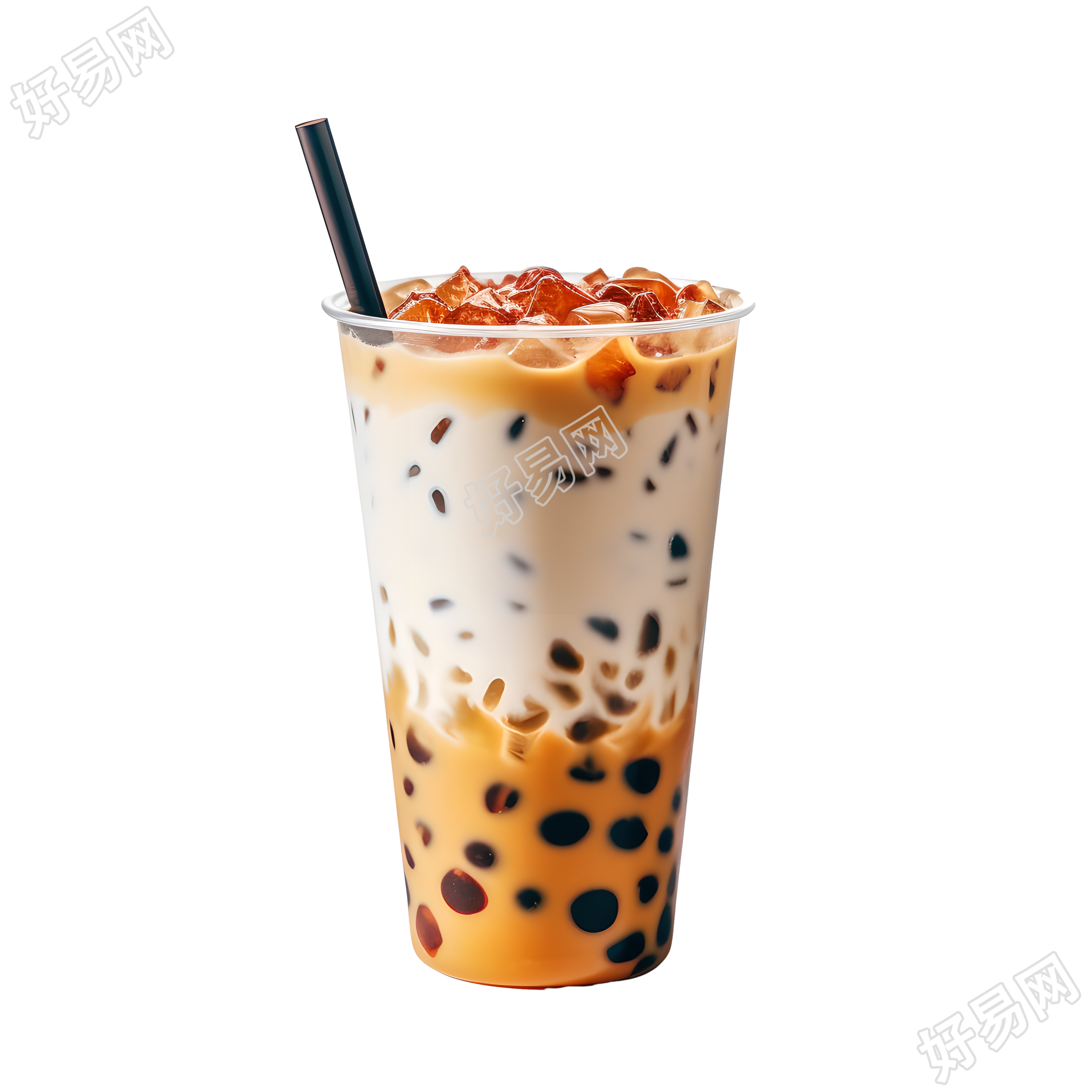 创意设计珍珠奶茶素材
