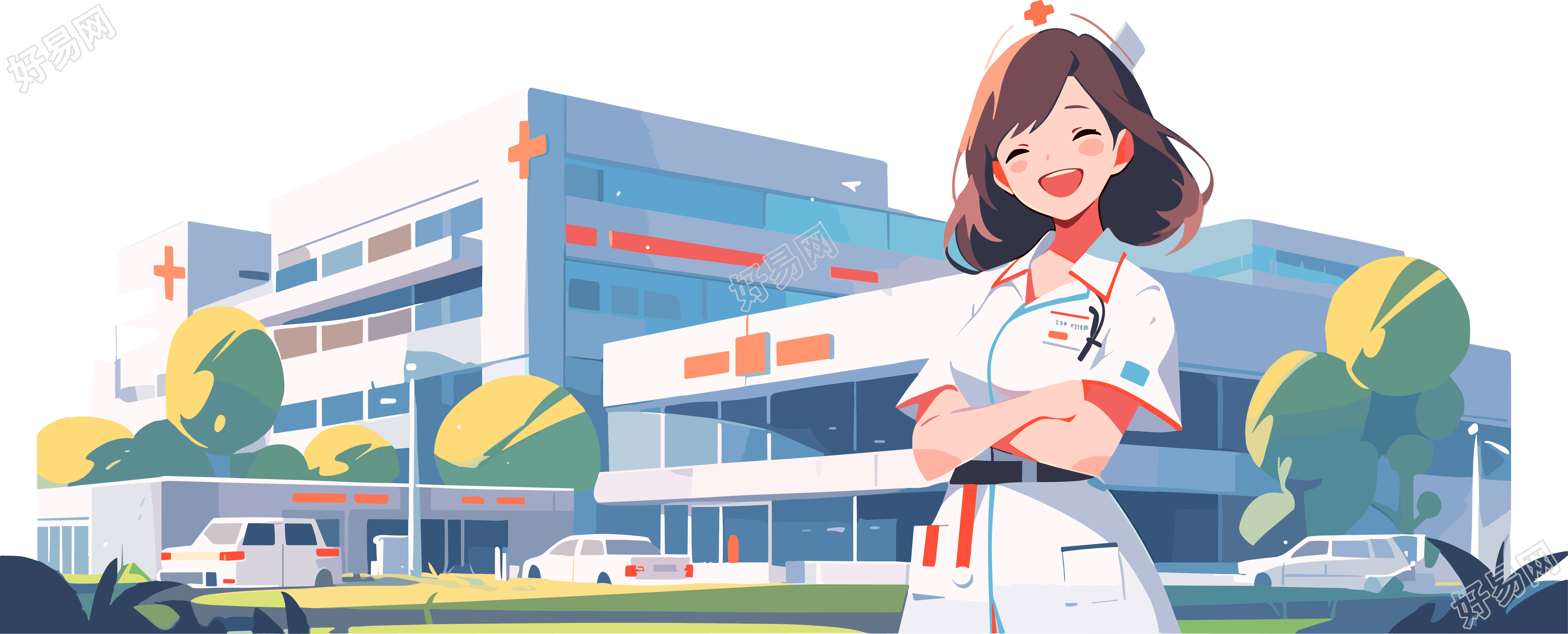 极简主义中国医生创意设计元素