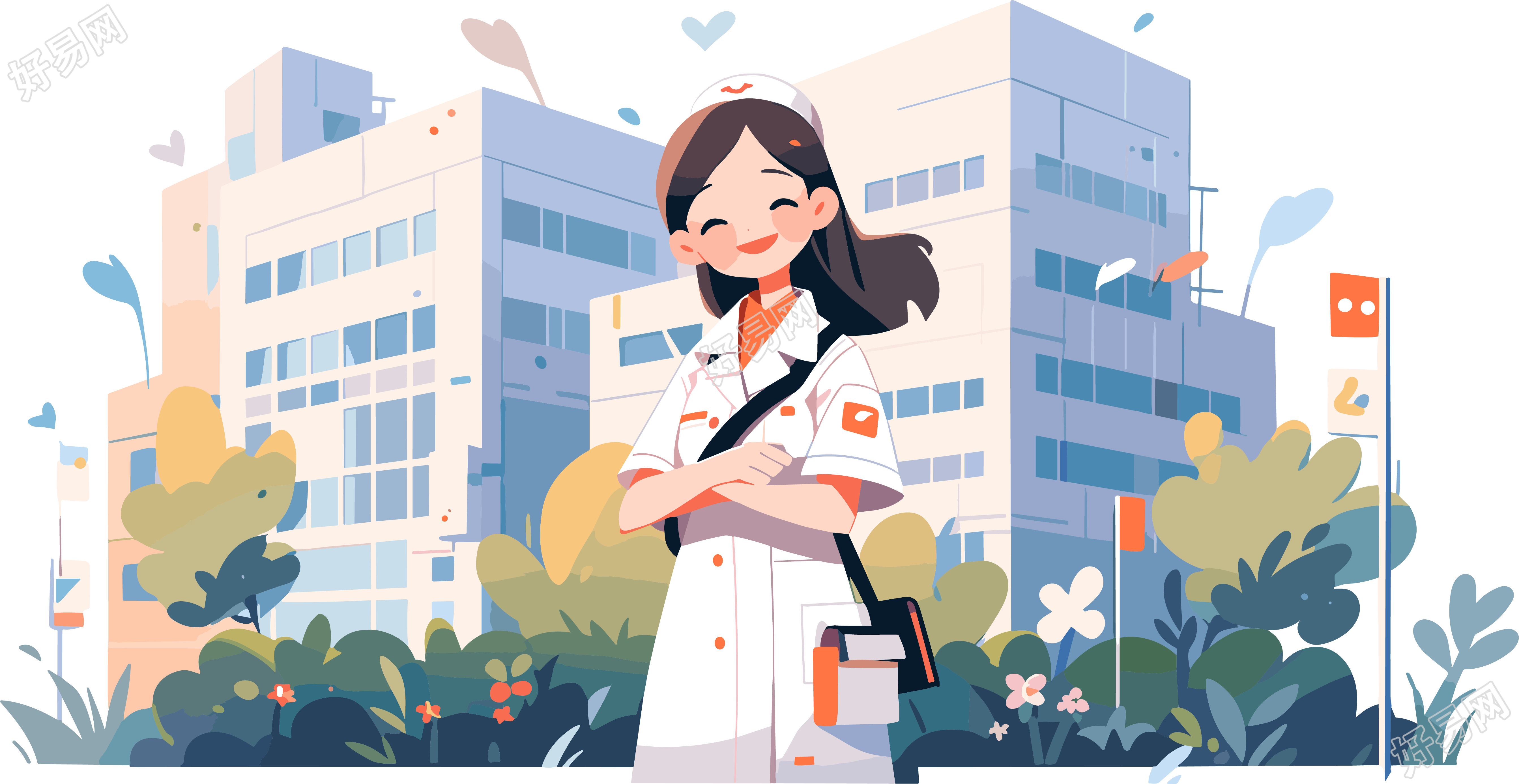 女医生插画设计素材