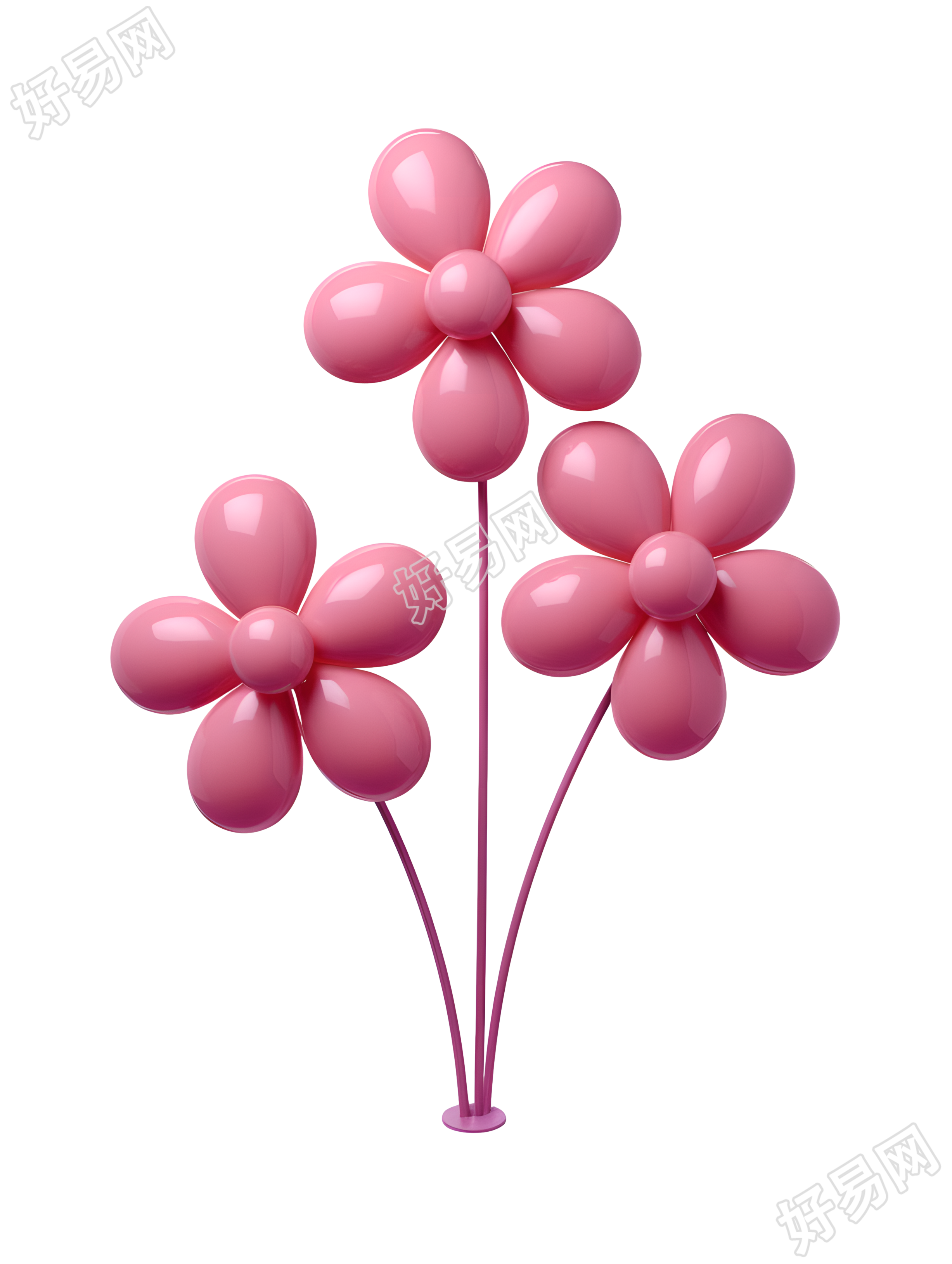 可爱粉色气球花商用素材