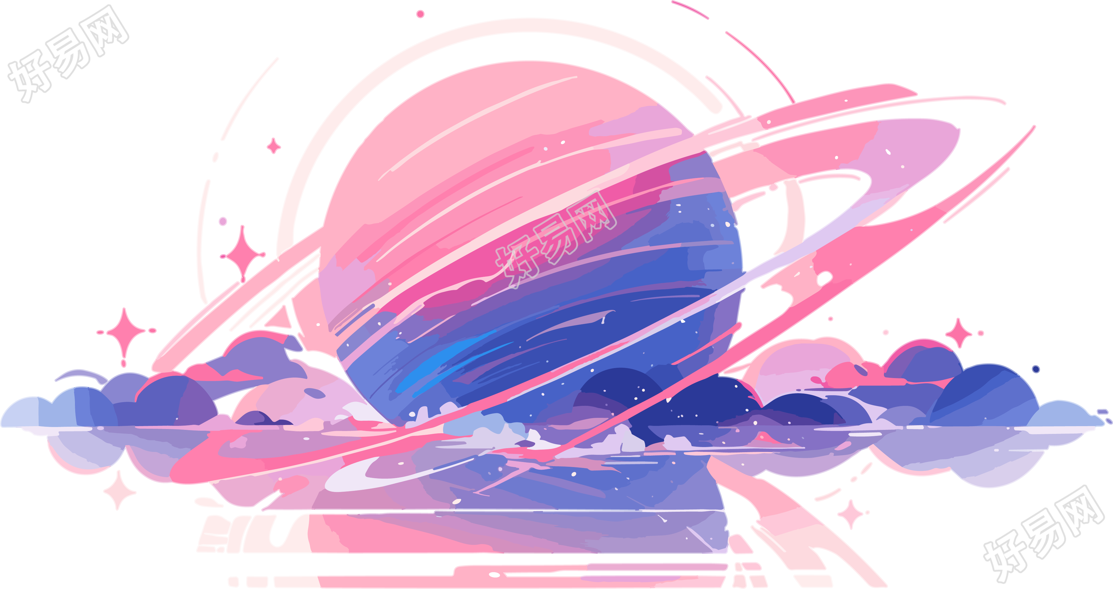 星球矢量插图PNG素材