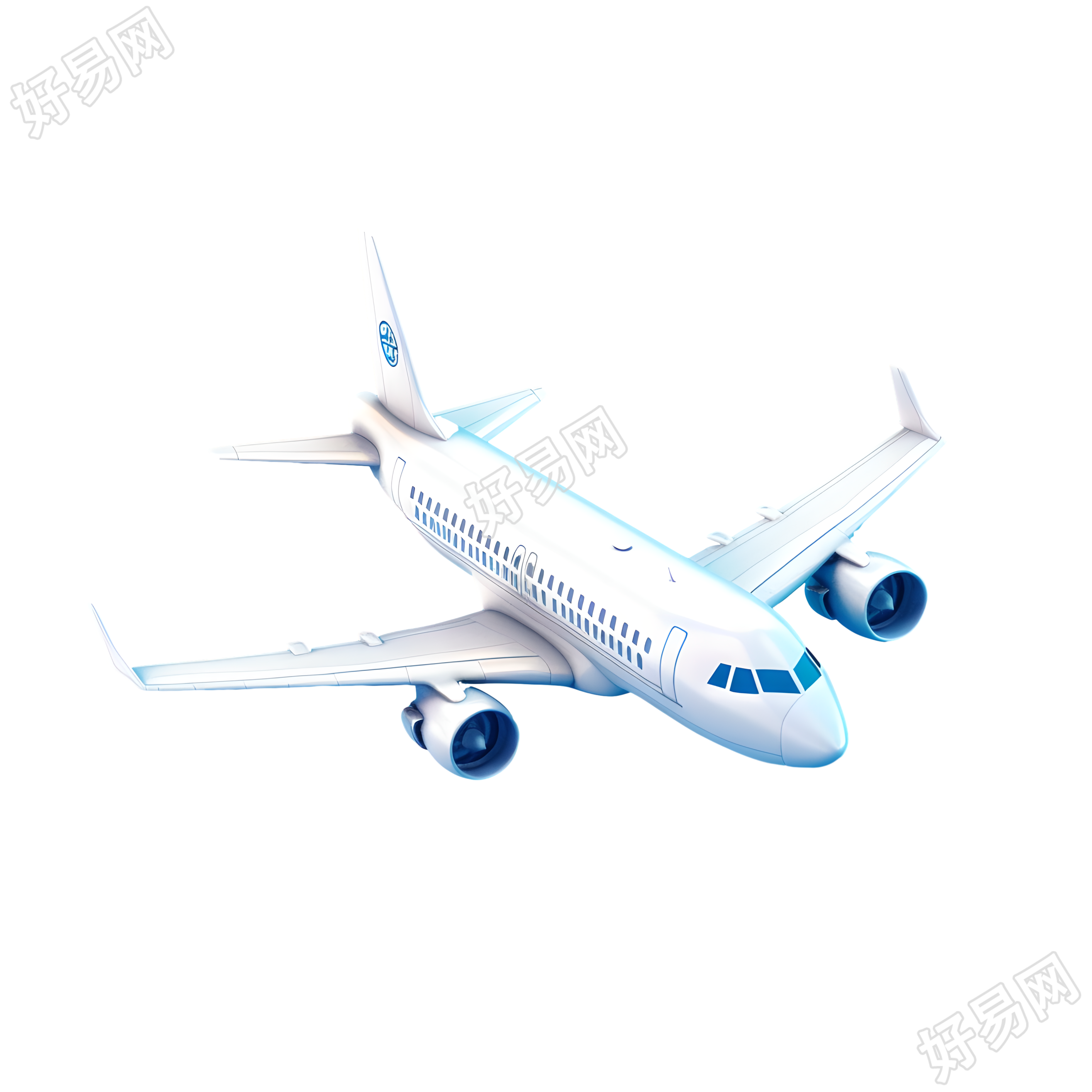 商业设计飞机透明背景插画