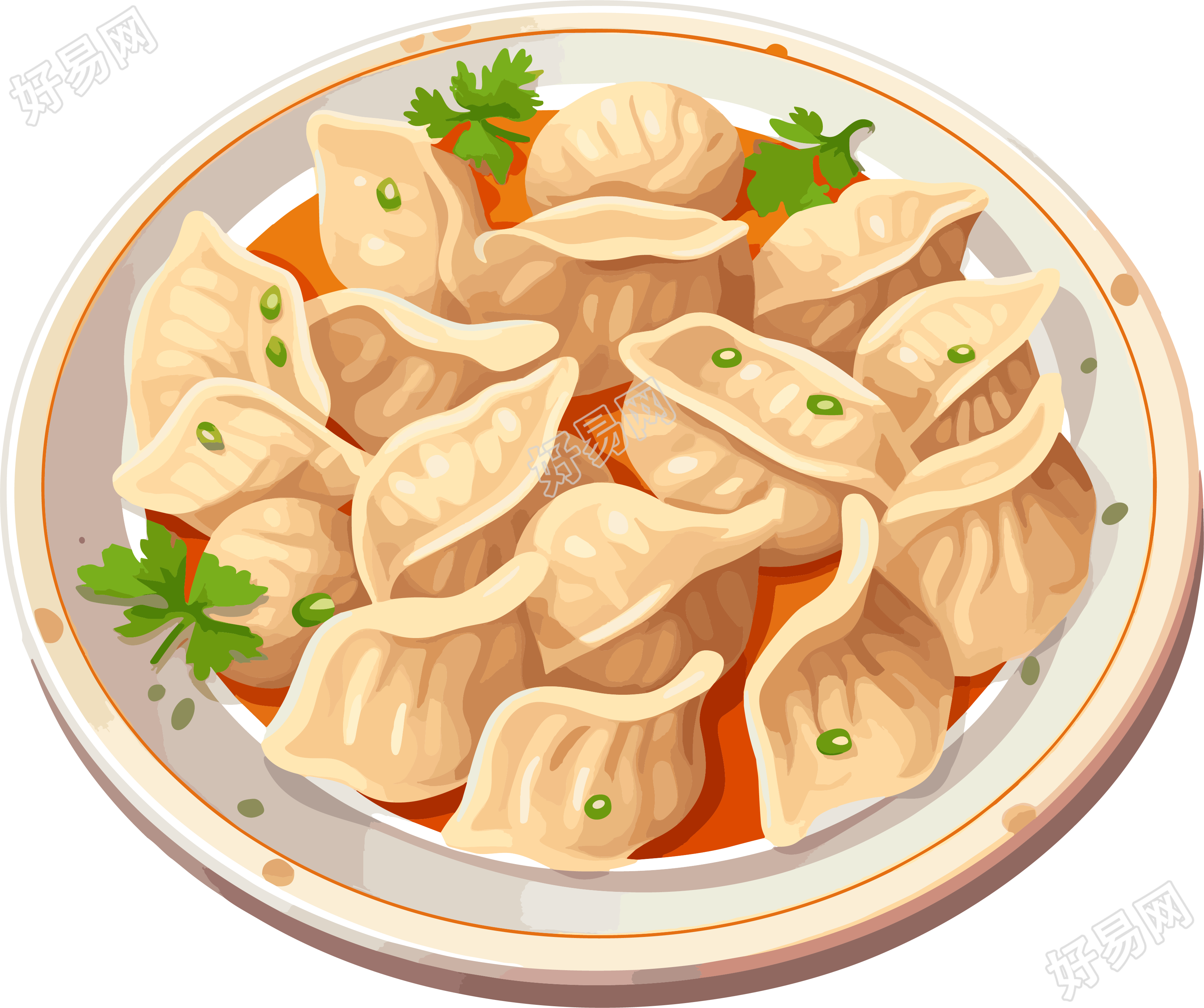 冬季美食饺子素材