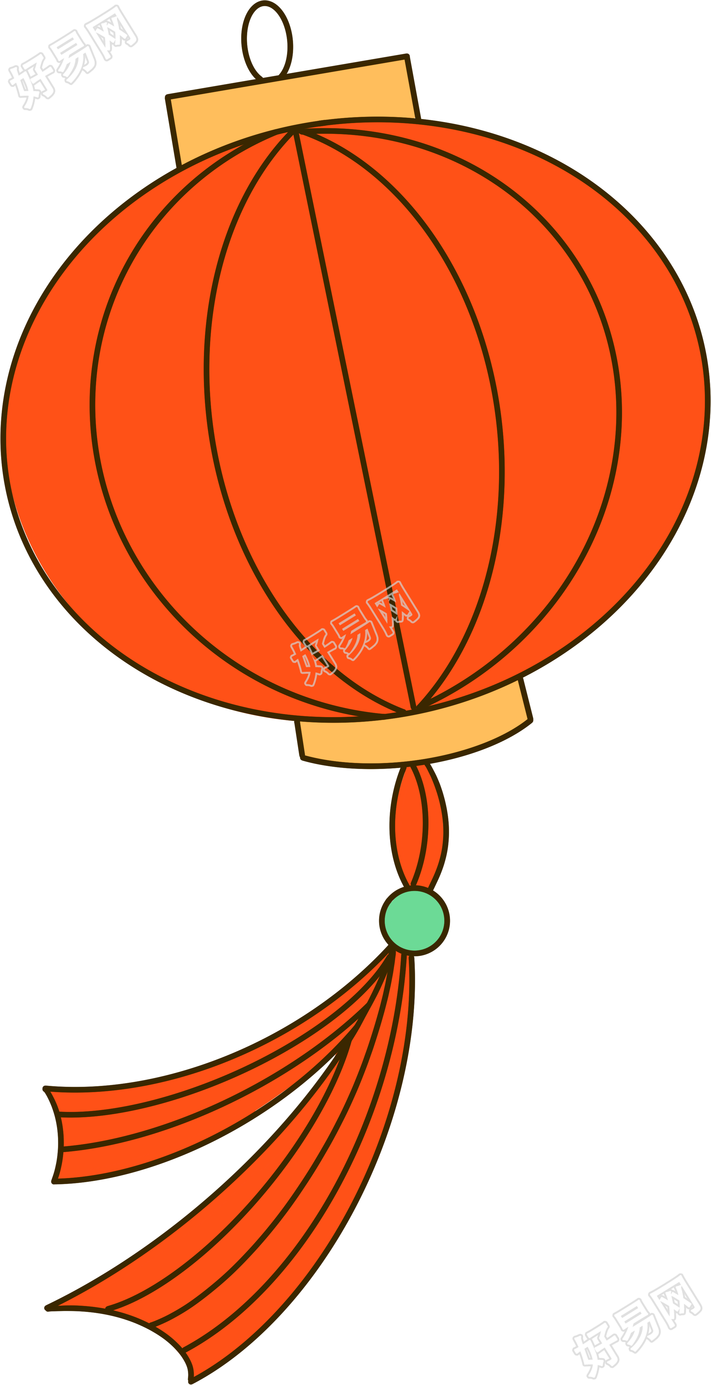 中国传统红灯笼商业可用插图