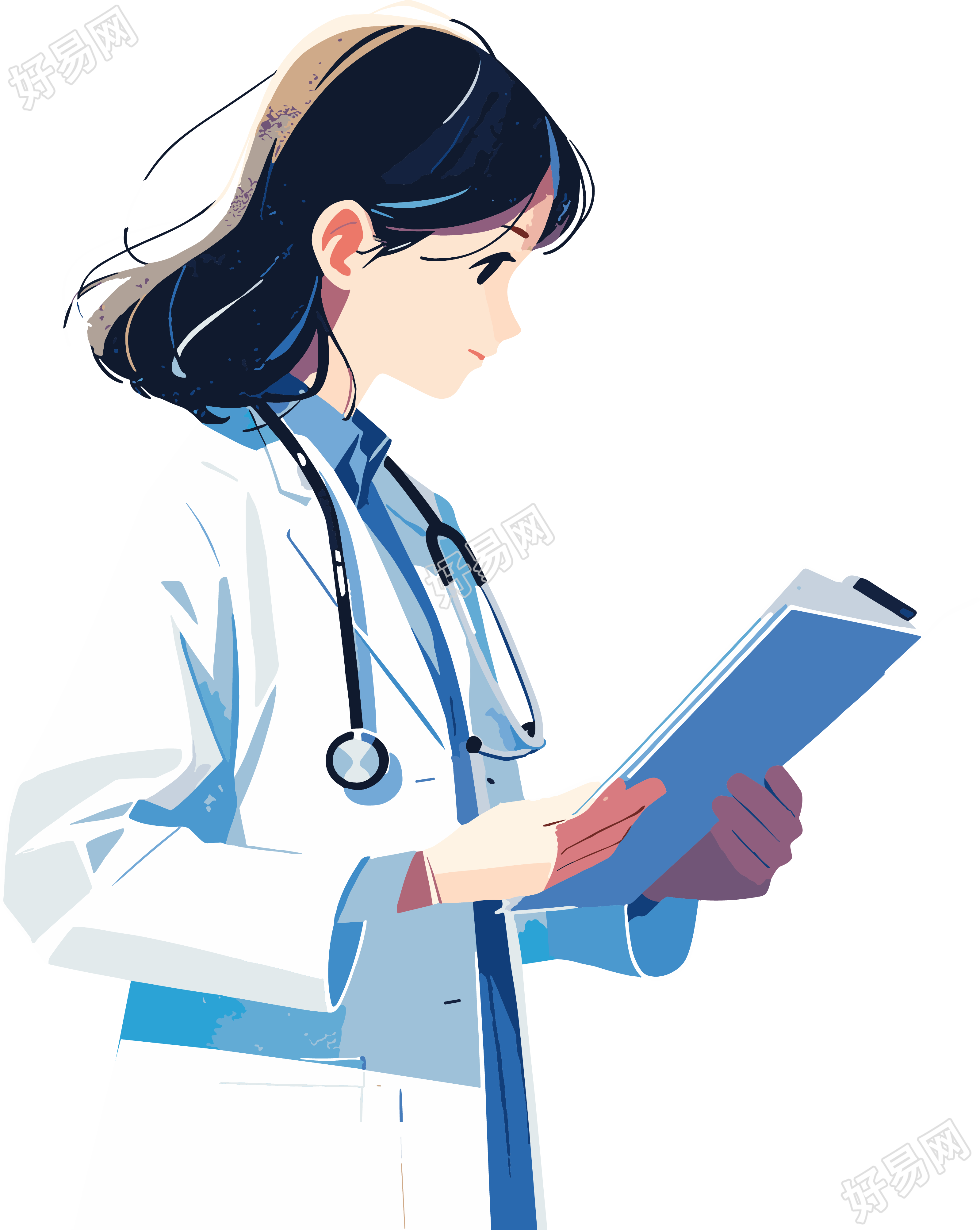 医学生简约插图