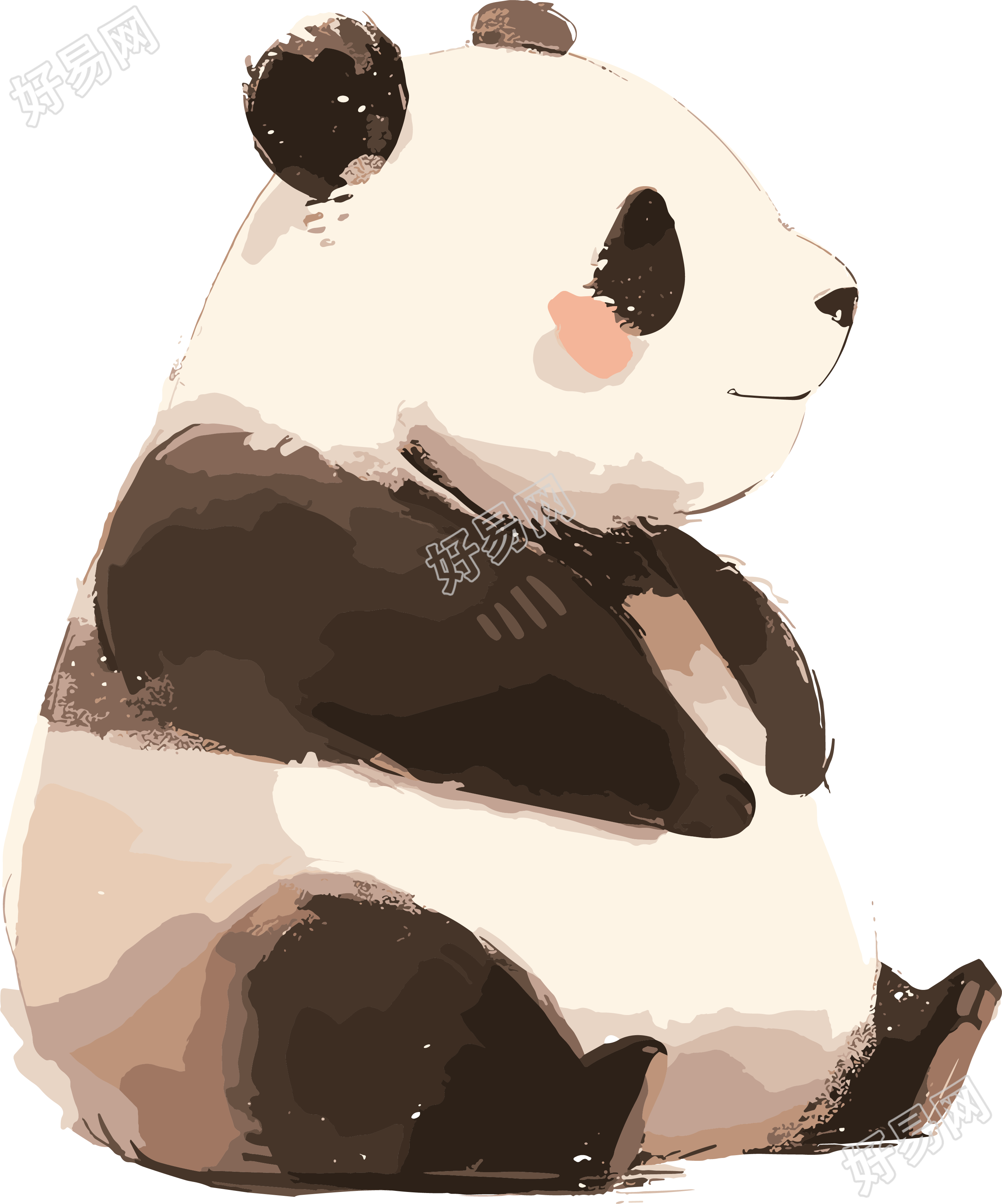 大熊猫透明背景素材