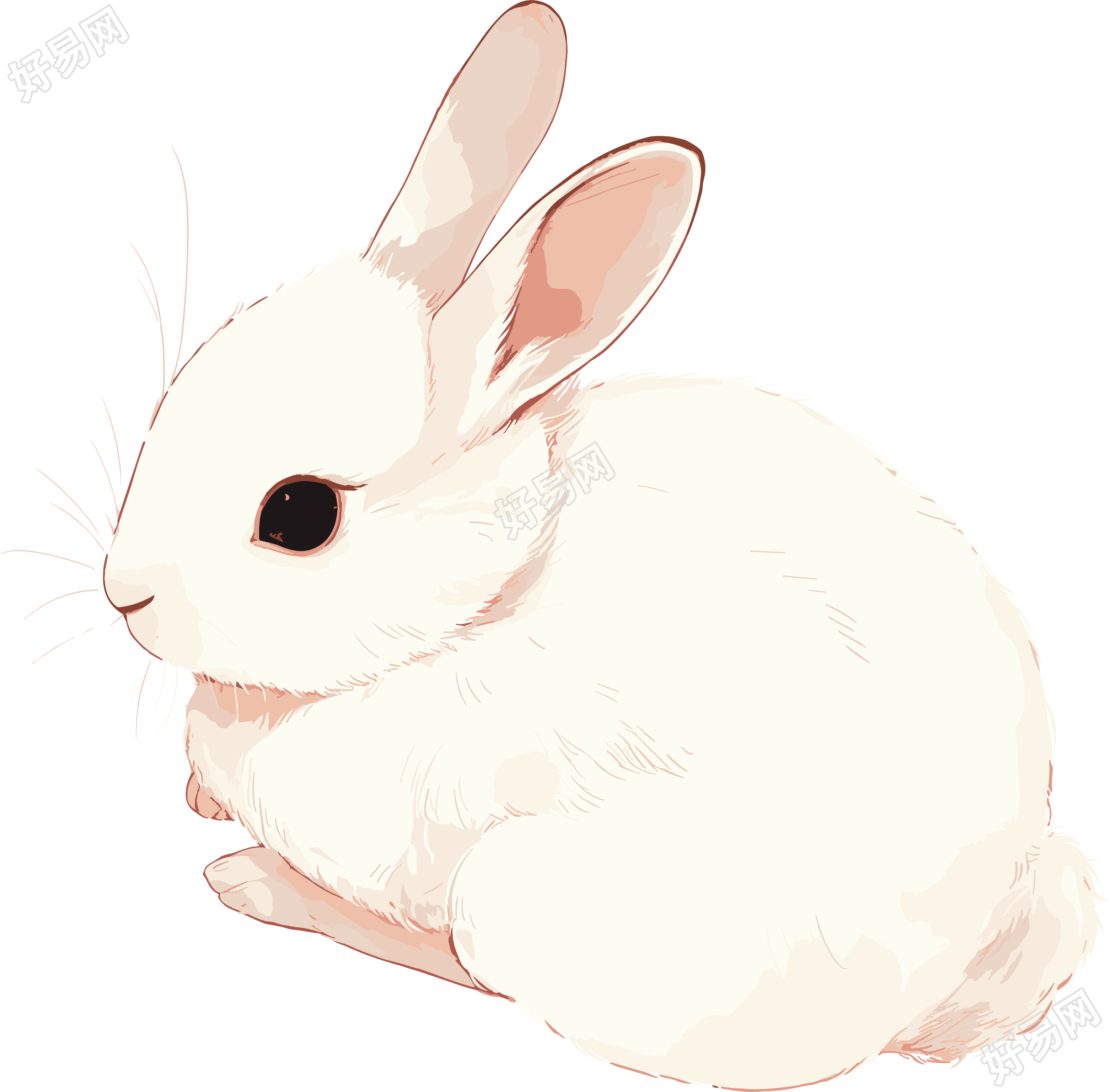 兔子矢量插画