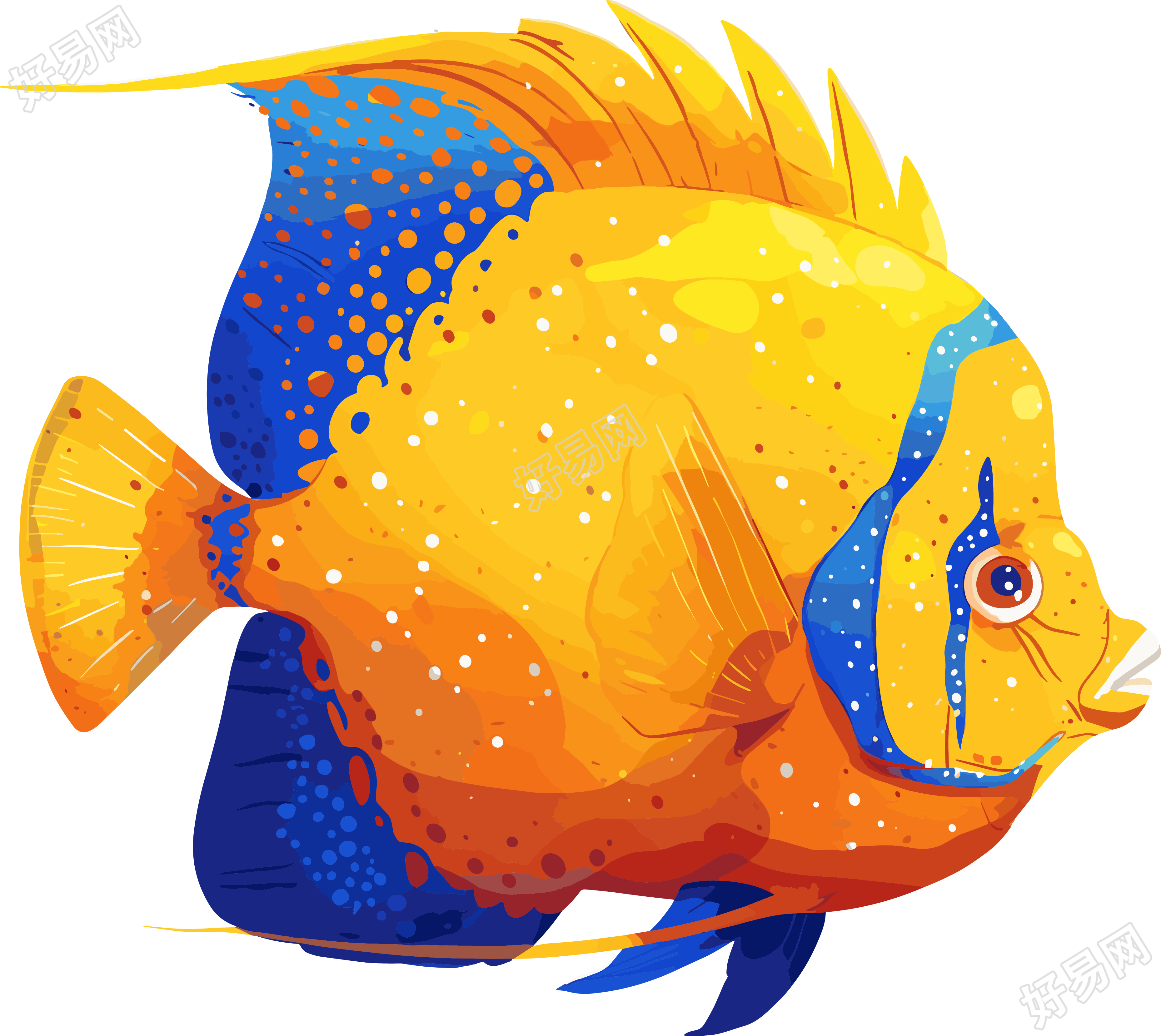 海洋鱼类简笔画插图