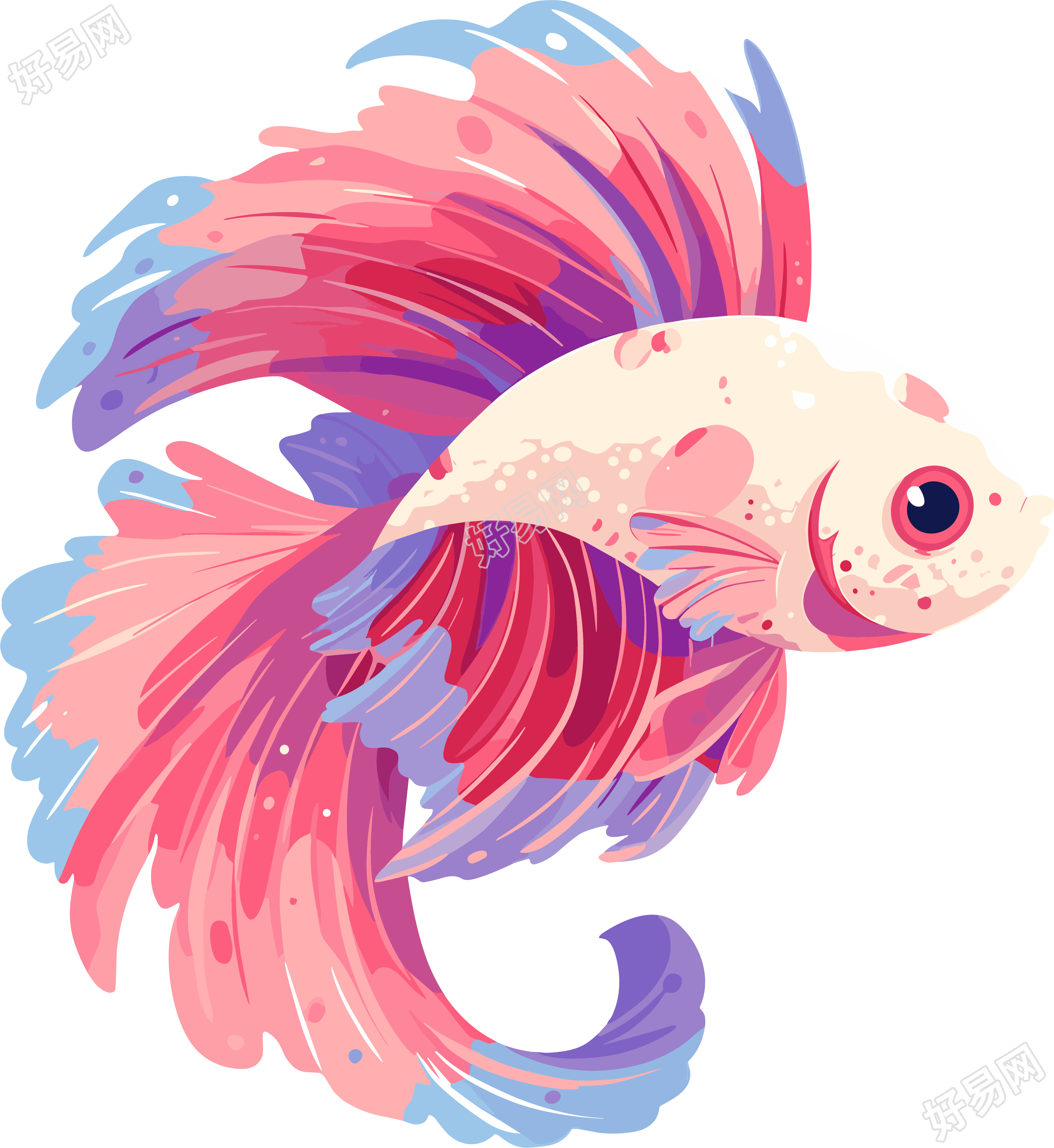 海洋蝴蝶鱼PNG插画