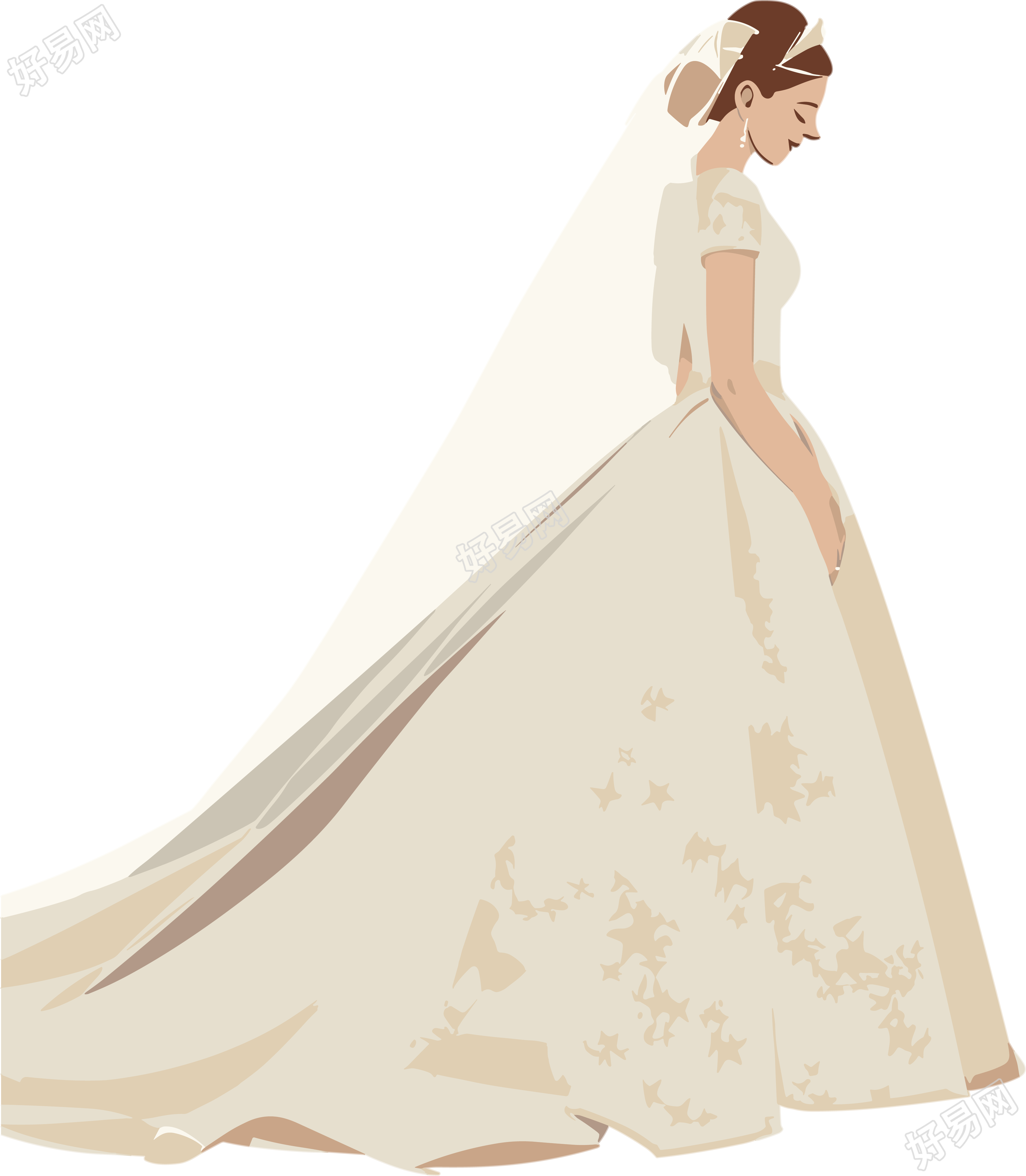 新娘简约婚纱素材