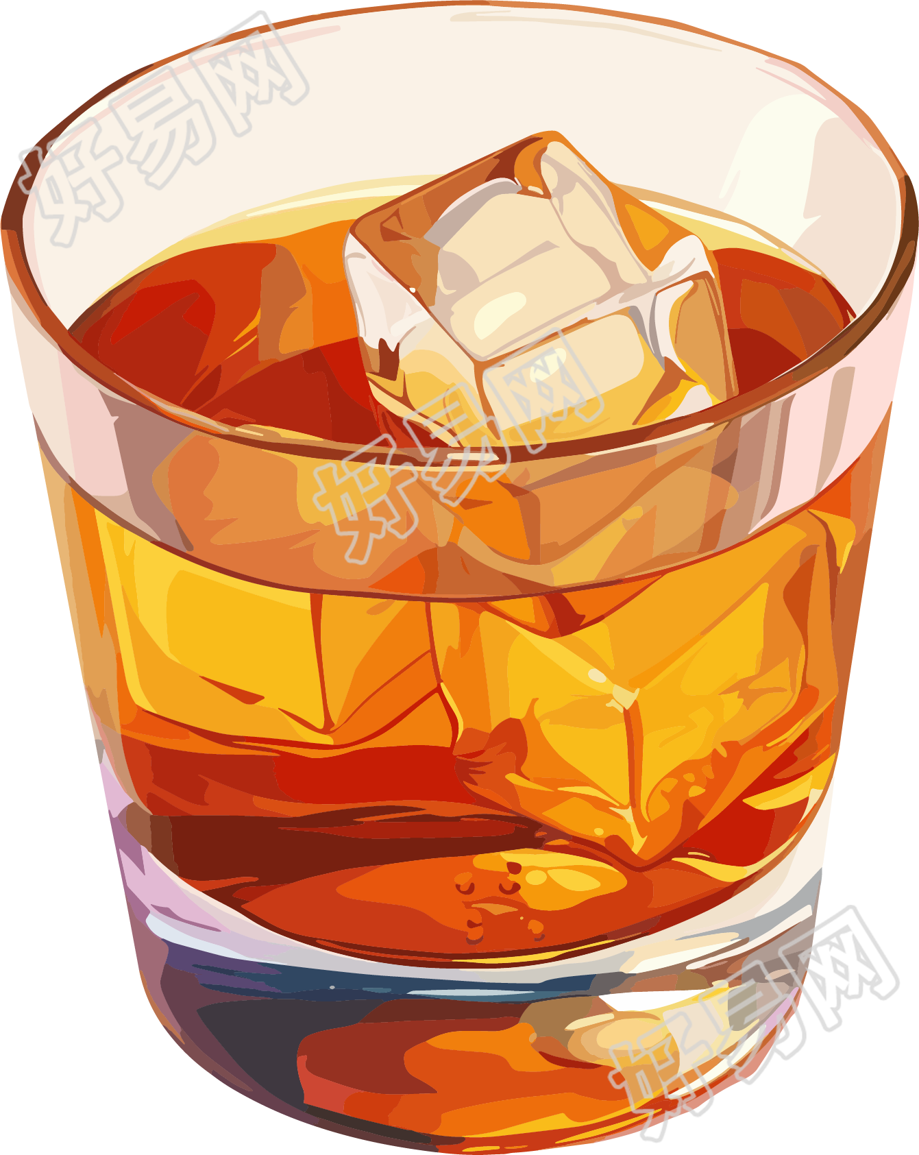 酒吧酒水扁平插画