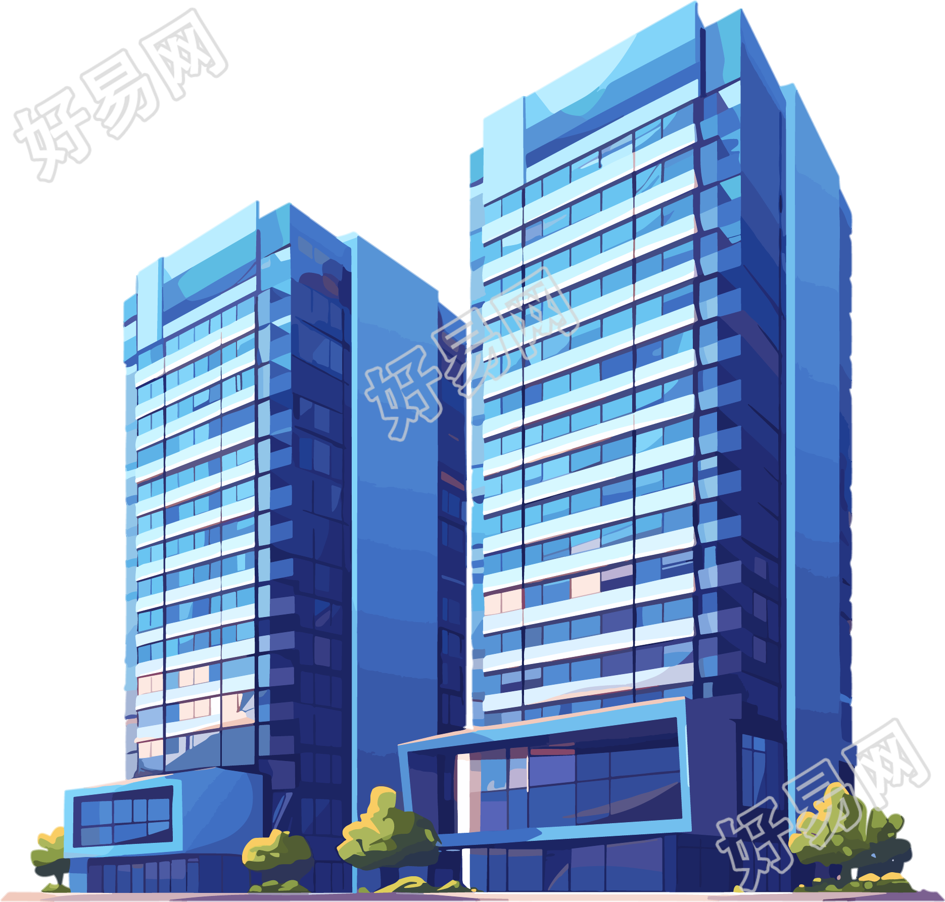 楼房可商用插画