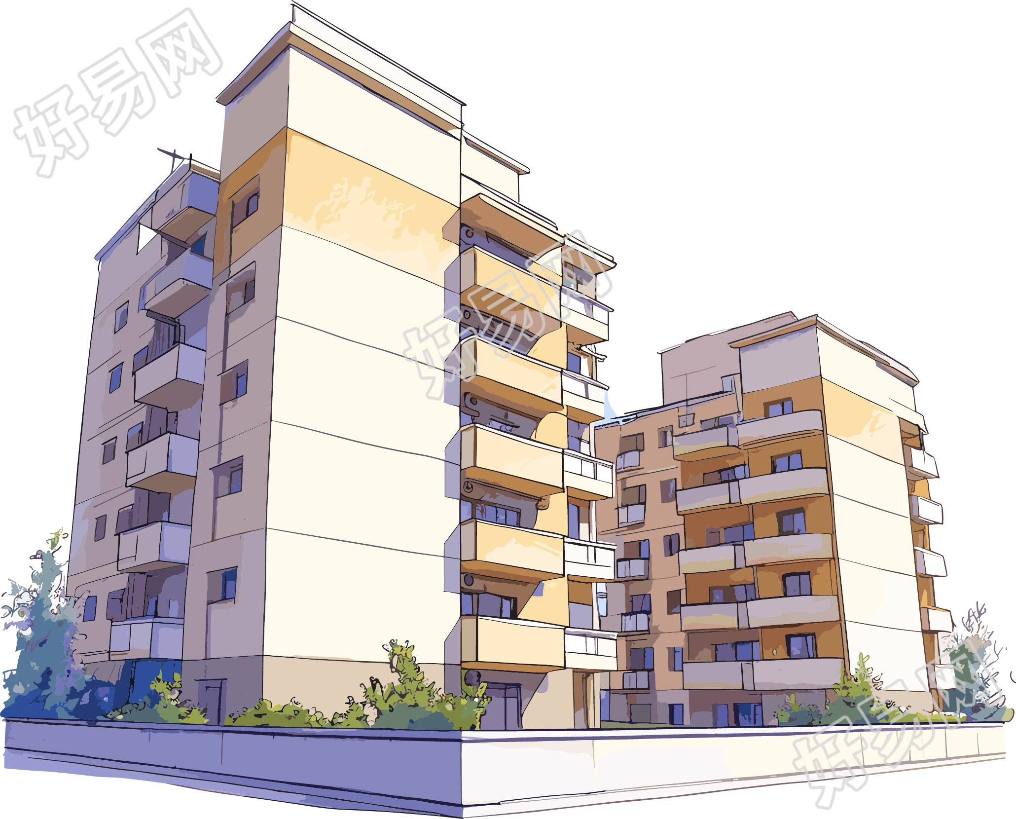 楼房建筑图纸素材