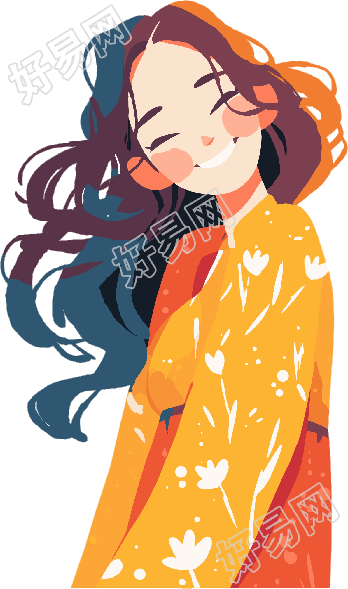 少女透明背景素材
