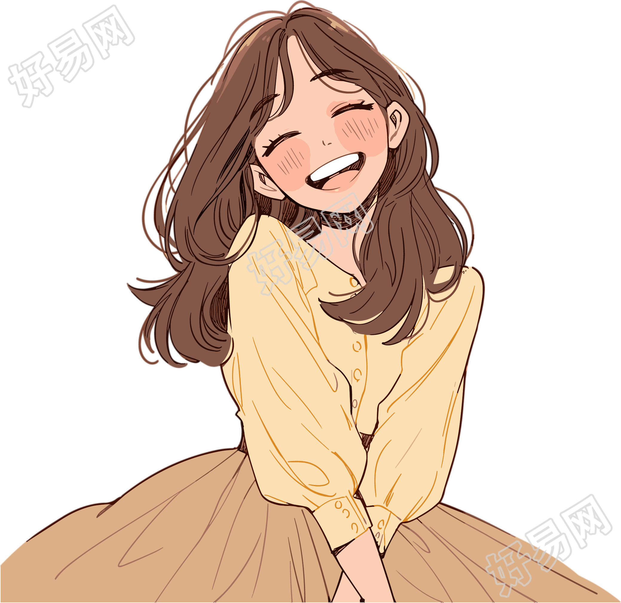 少女可爱插画设计