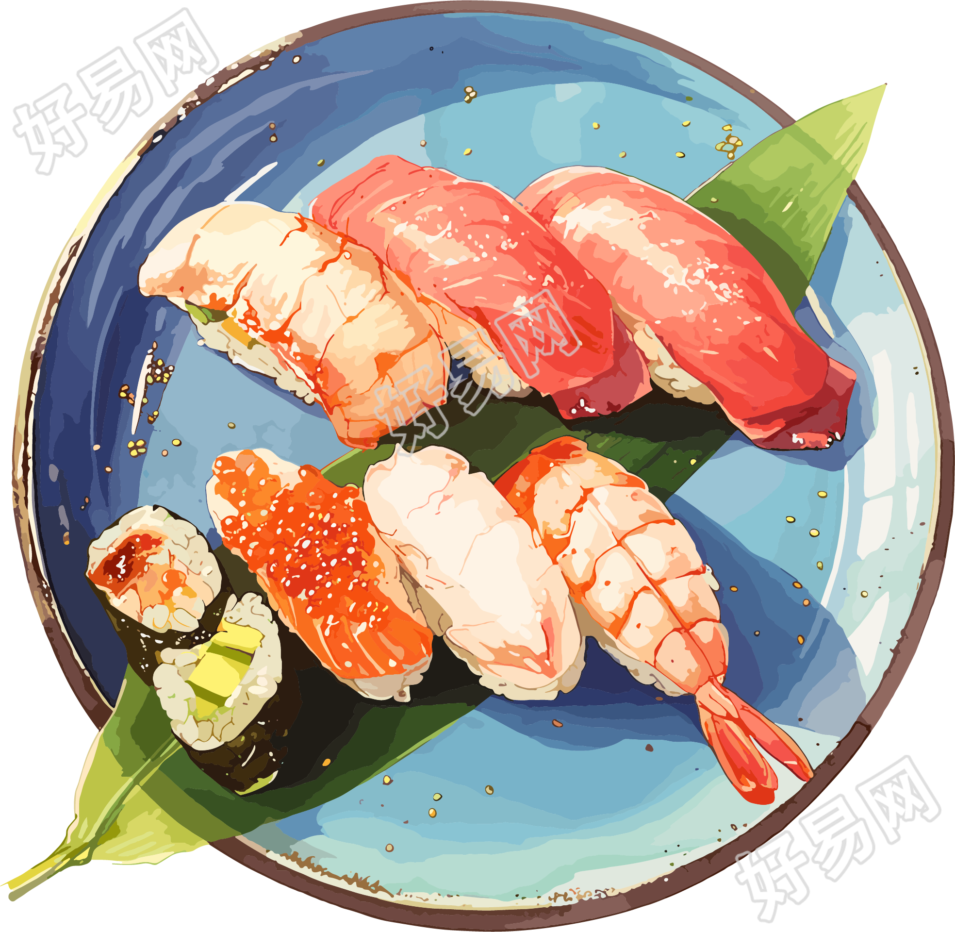 美味寿司插画