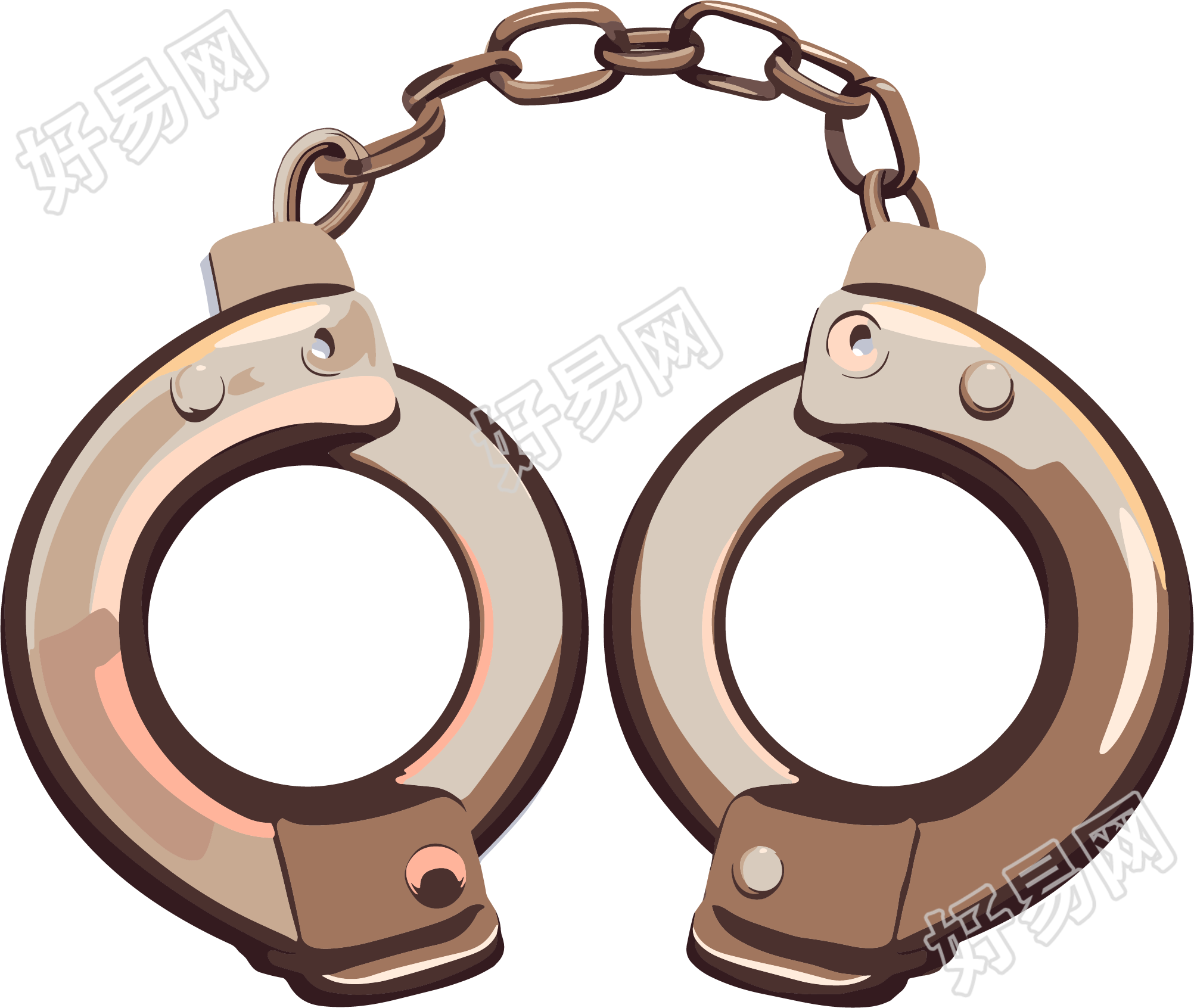 警察手铐元素