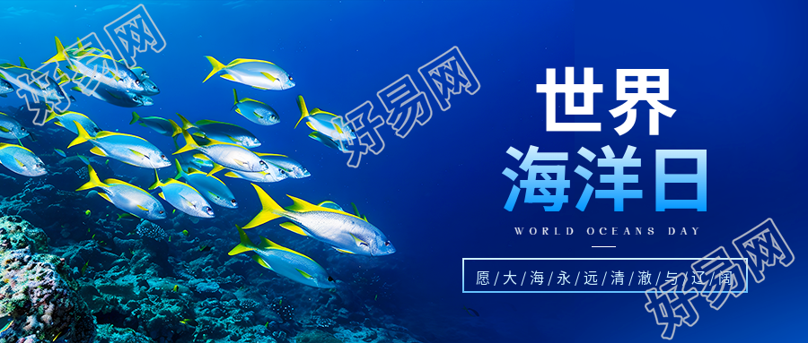世界海洋日环保宣传微信公众号首图