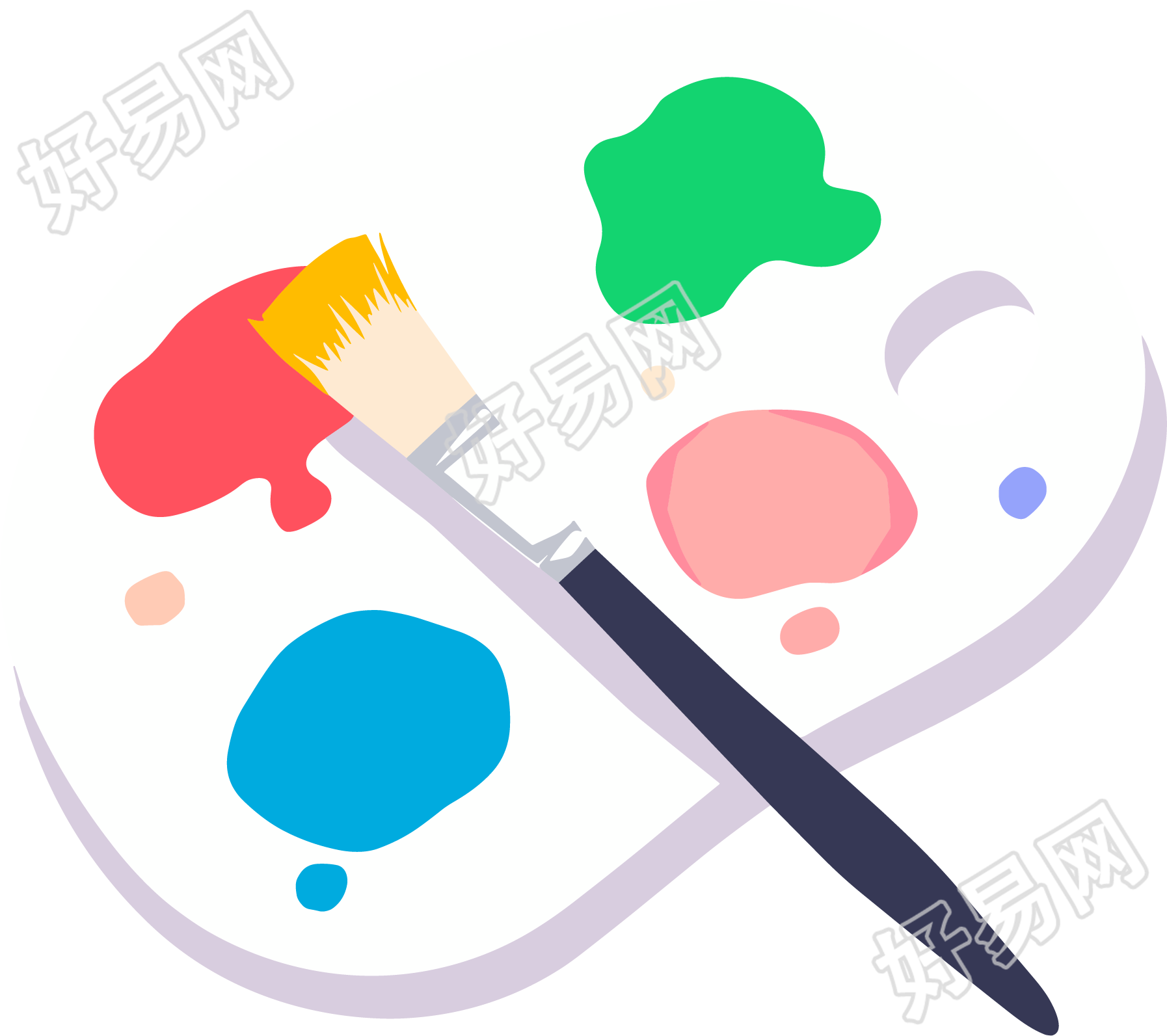 调色盘创意设计元素