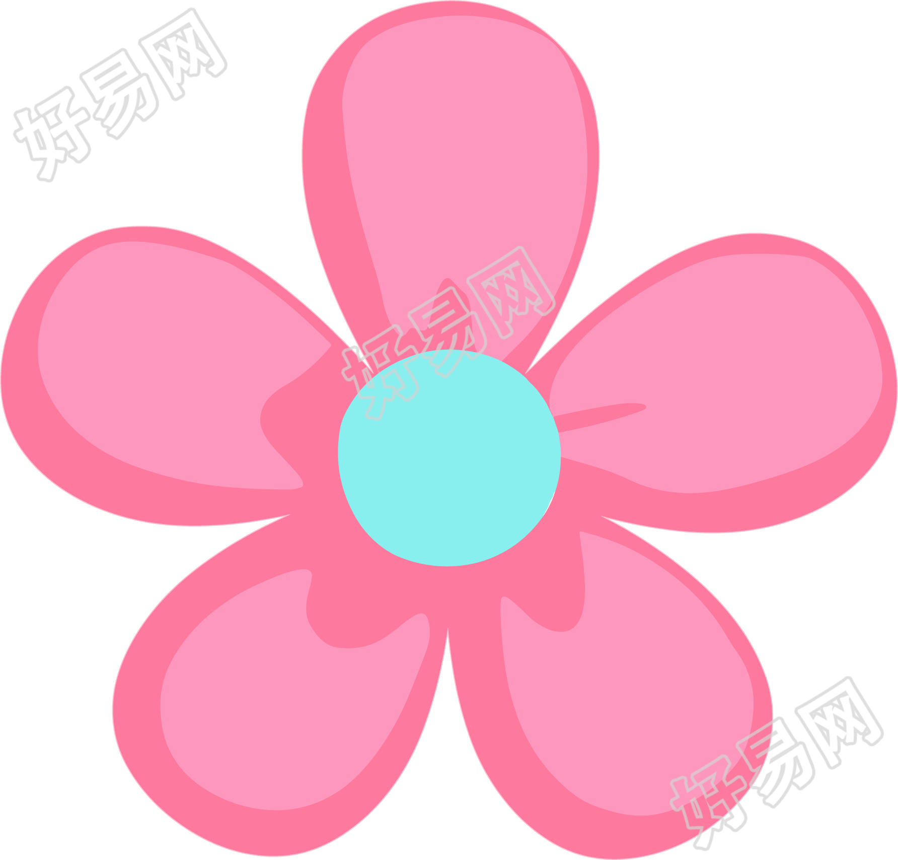 小花卡通插画素材