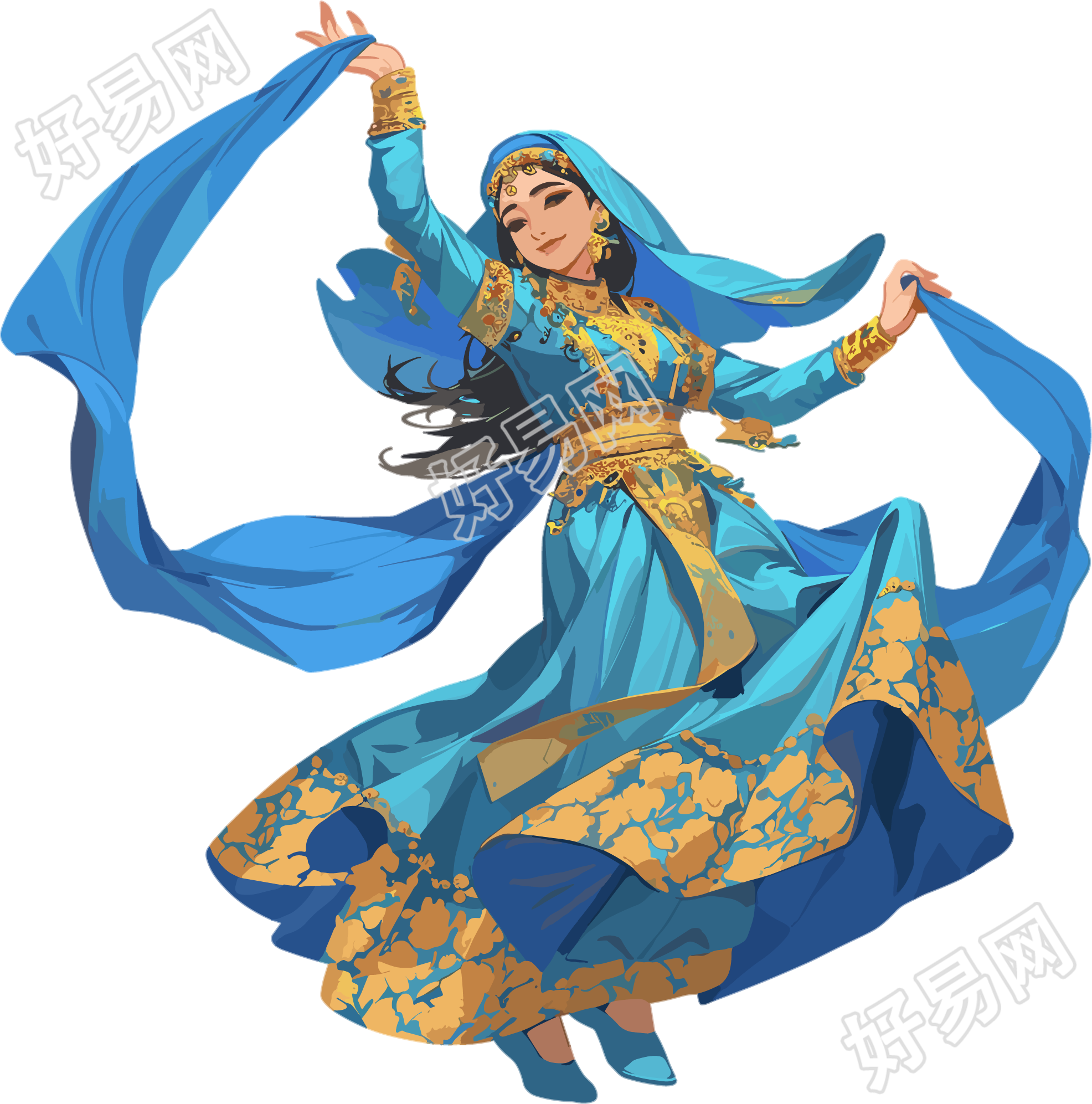 新疆美女素材