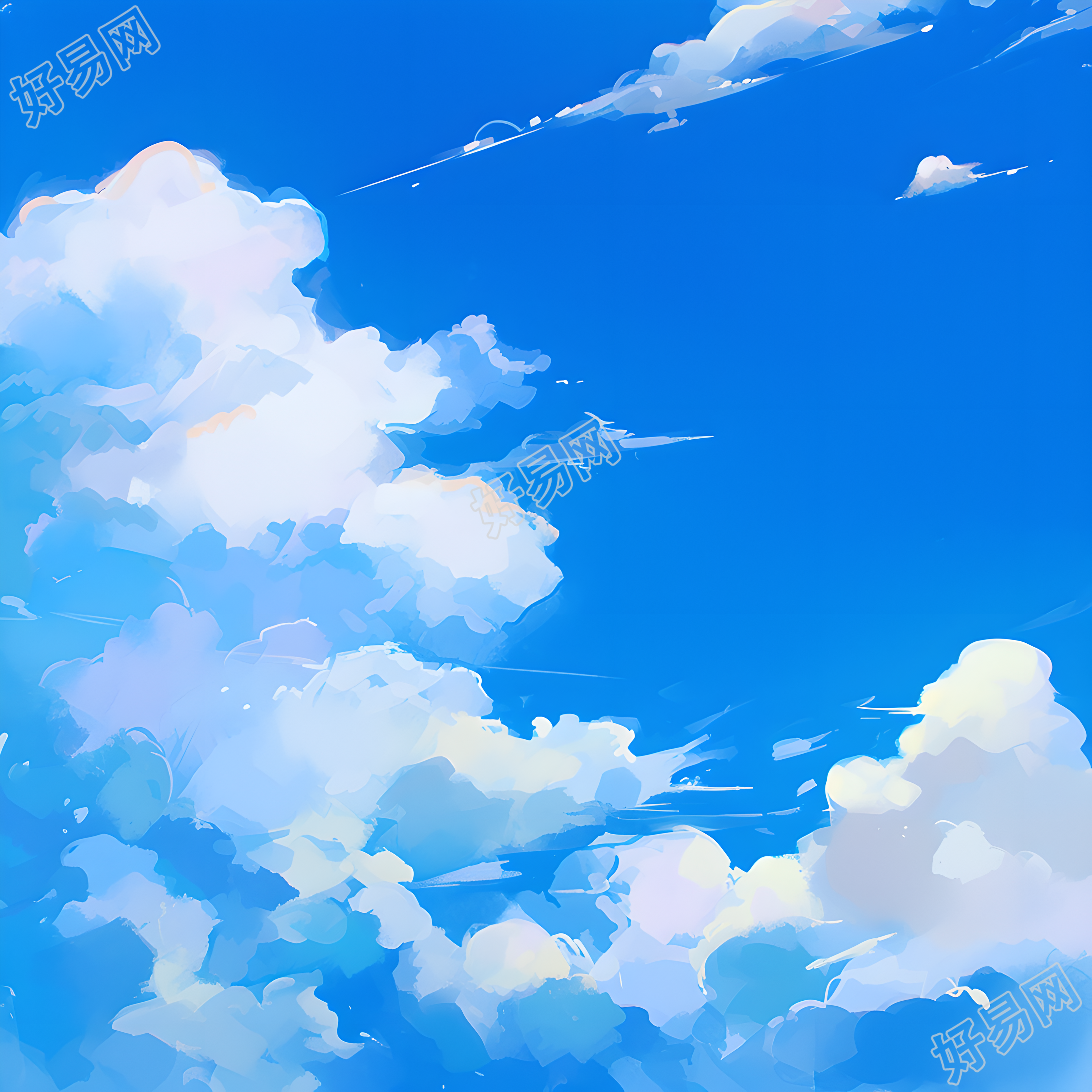 天空插画素材