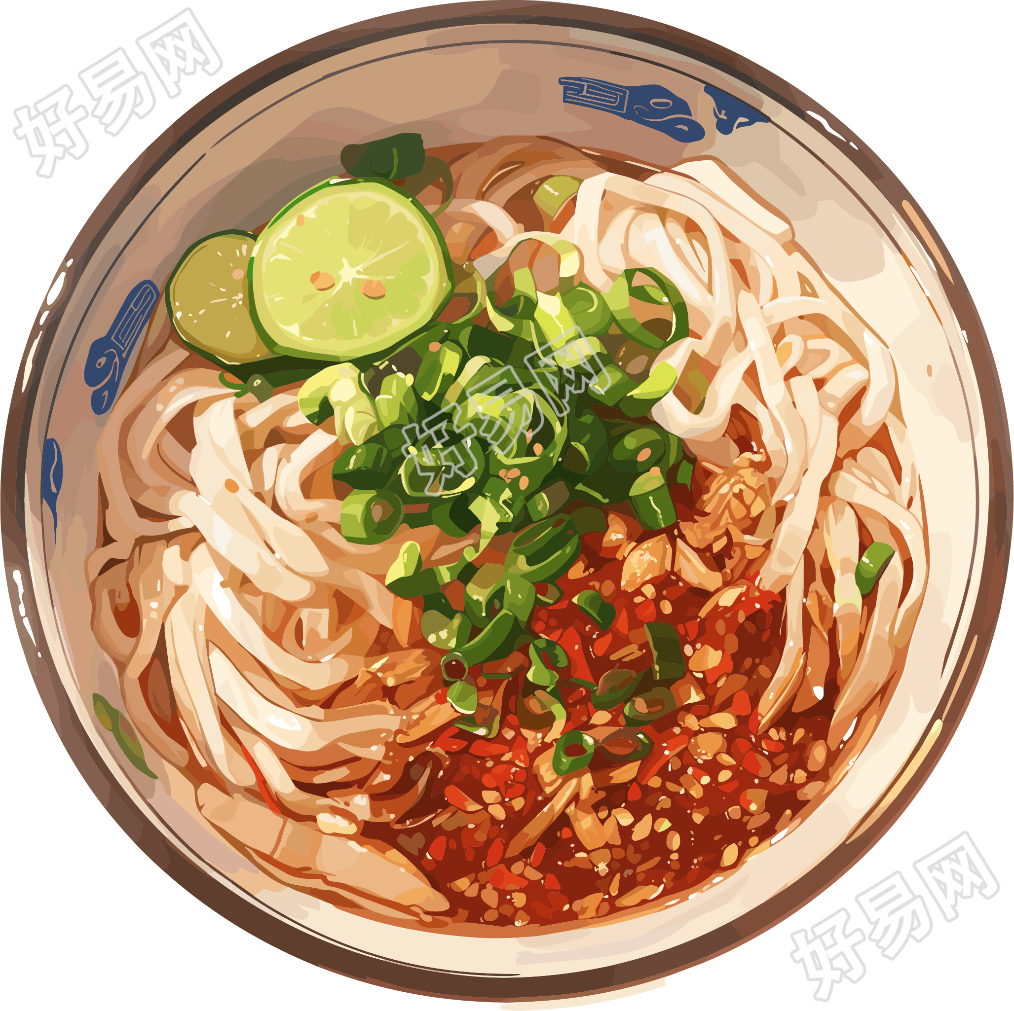 清爽凉面素材