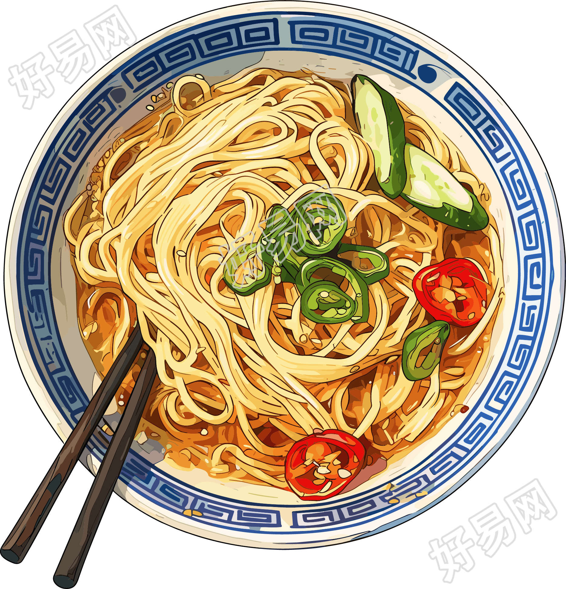 凉面透明背景素材