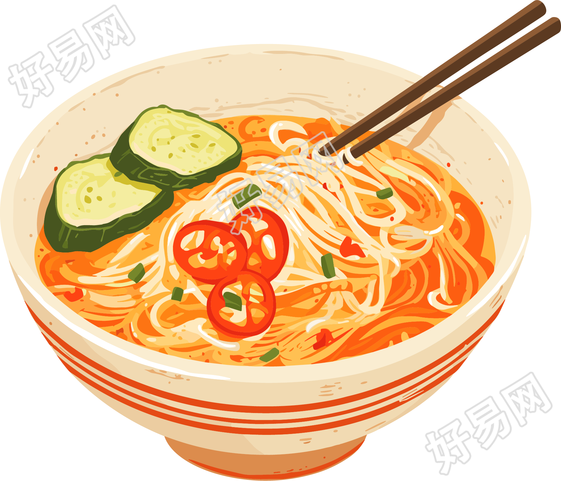 黄瓜凉面素材
