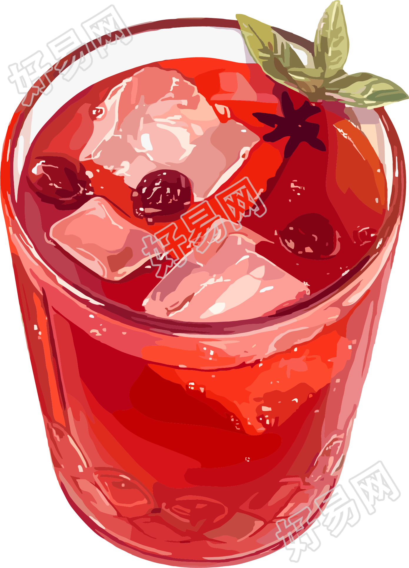 酸梅汤红色插图