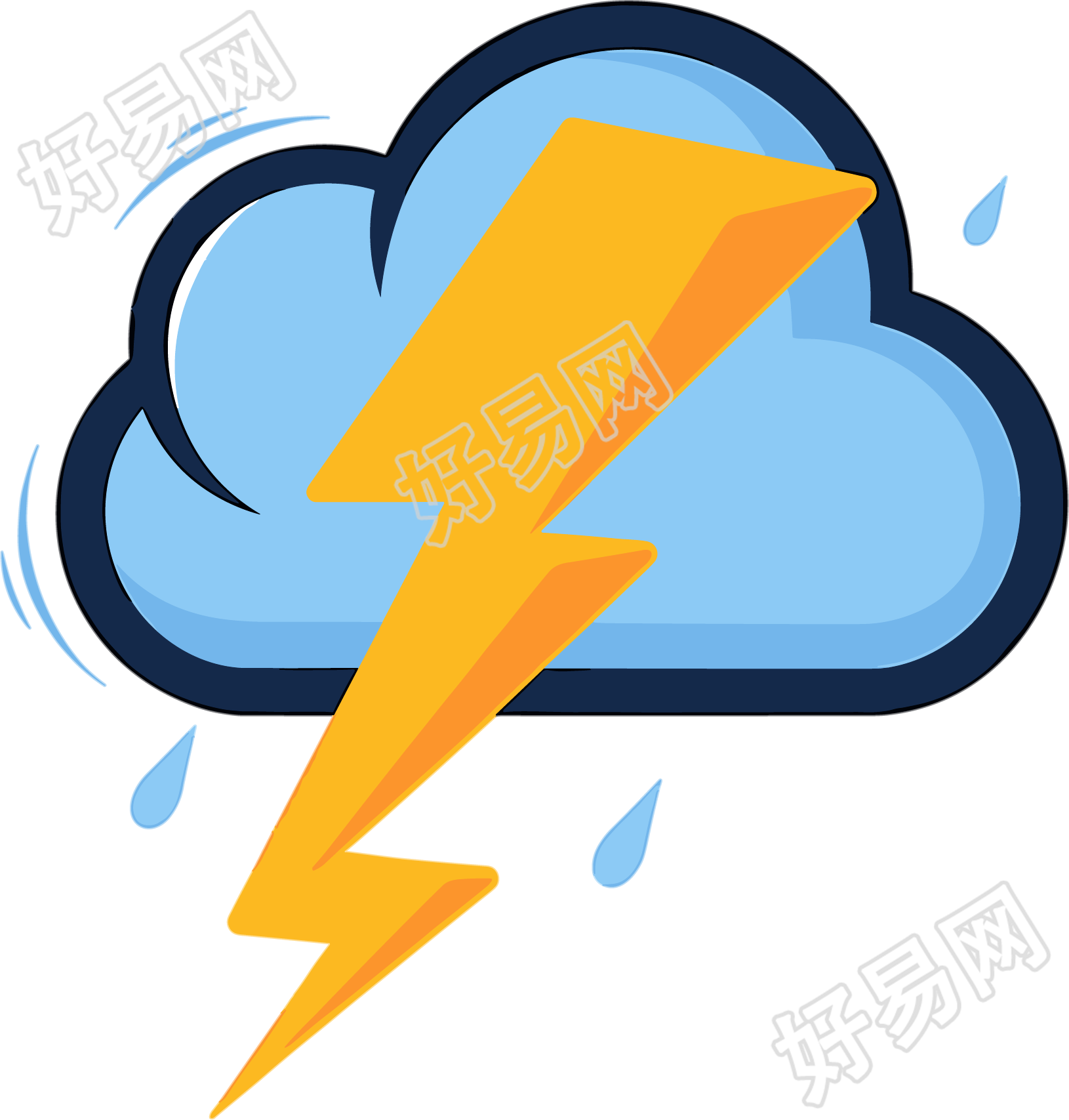 雷阵雨可商用素材