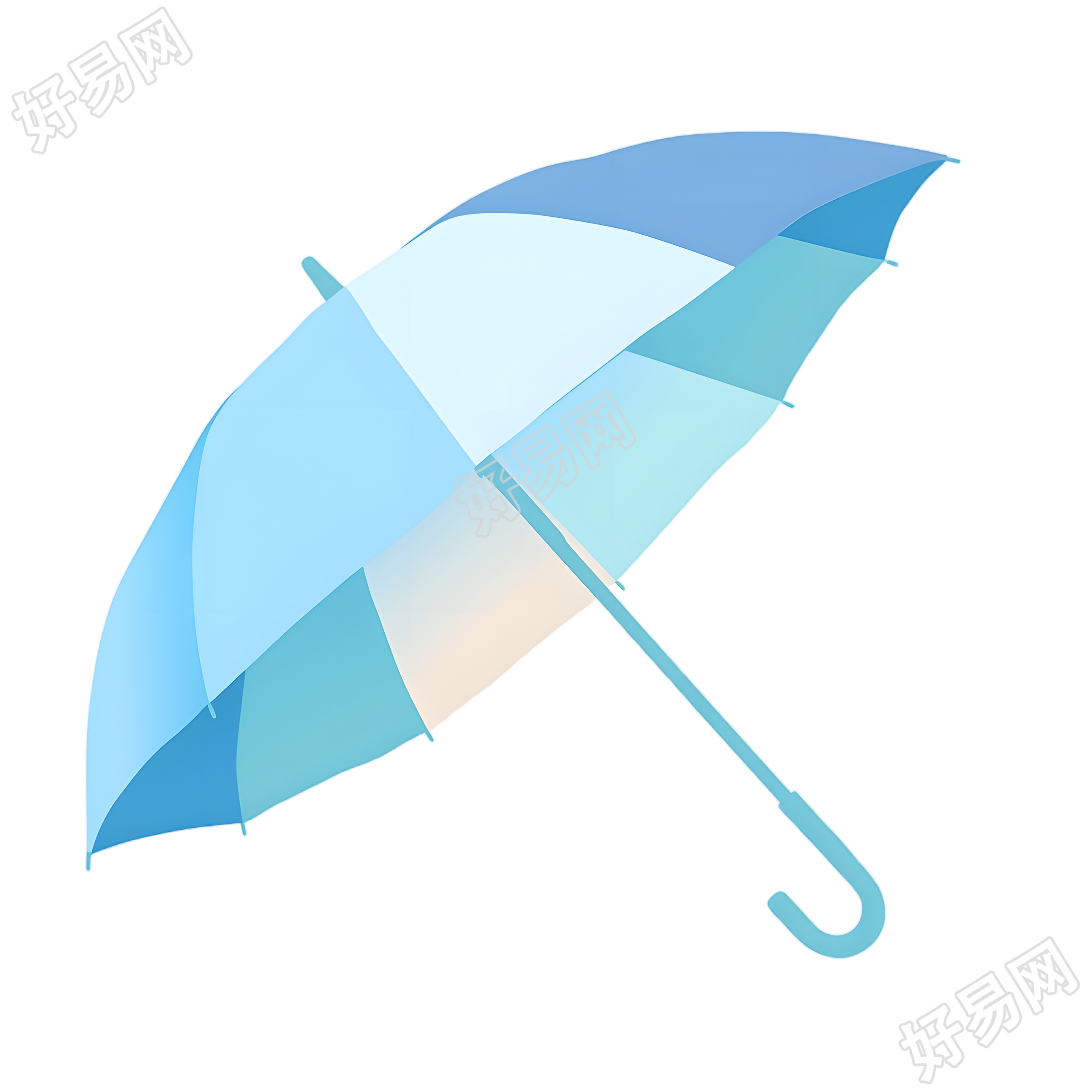 雷阵雨雨伞插画