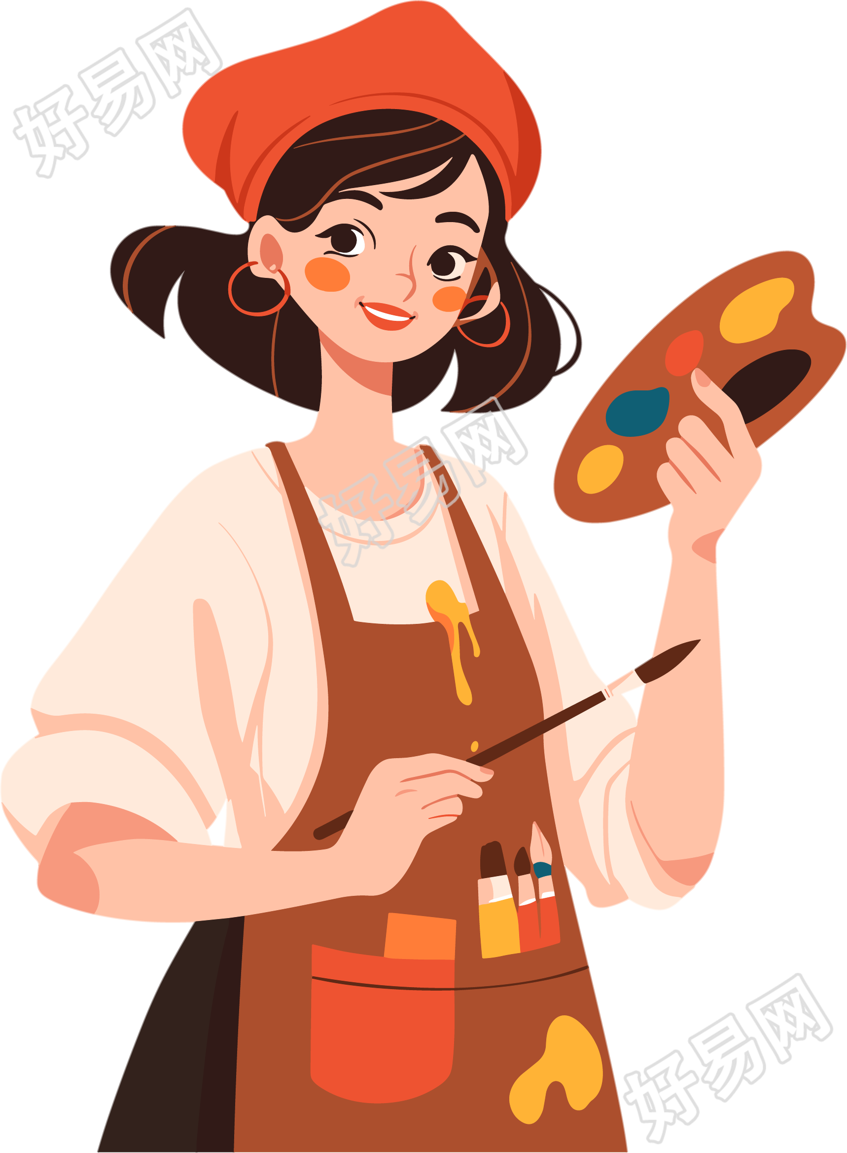儿童绘画老师插图