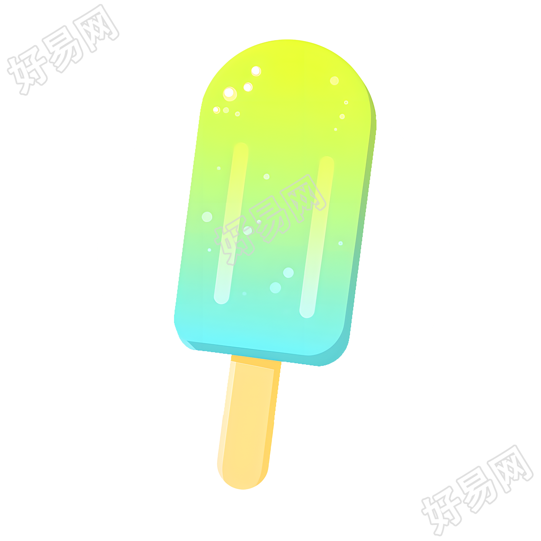 夏天冰棍简约扁平插画
