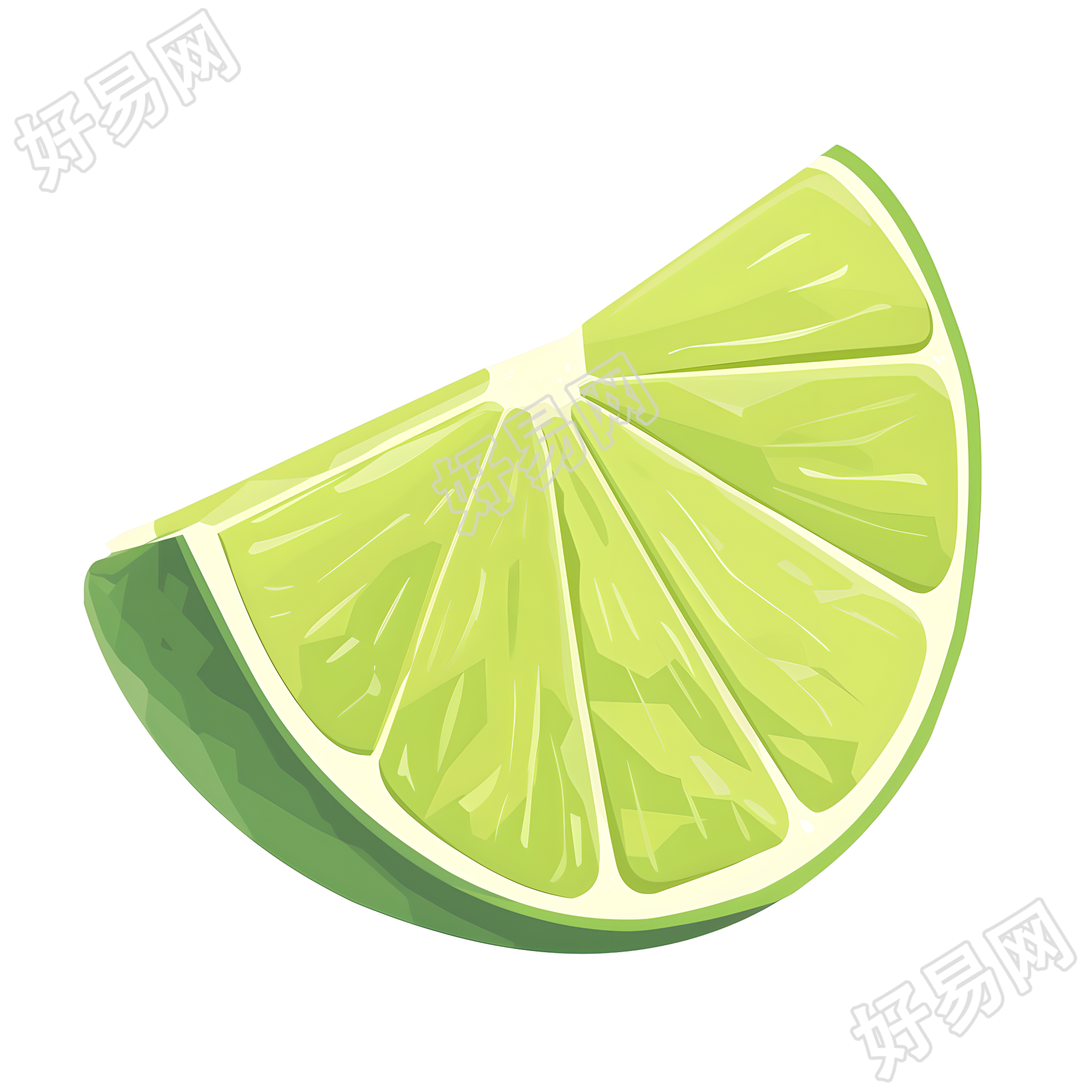 青柠夏天插画
