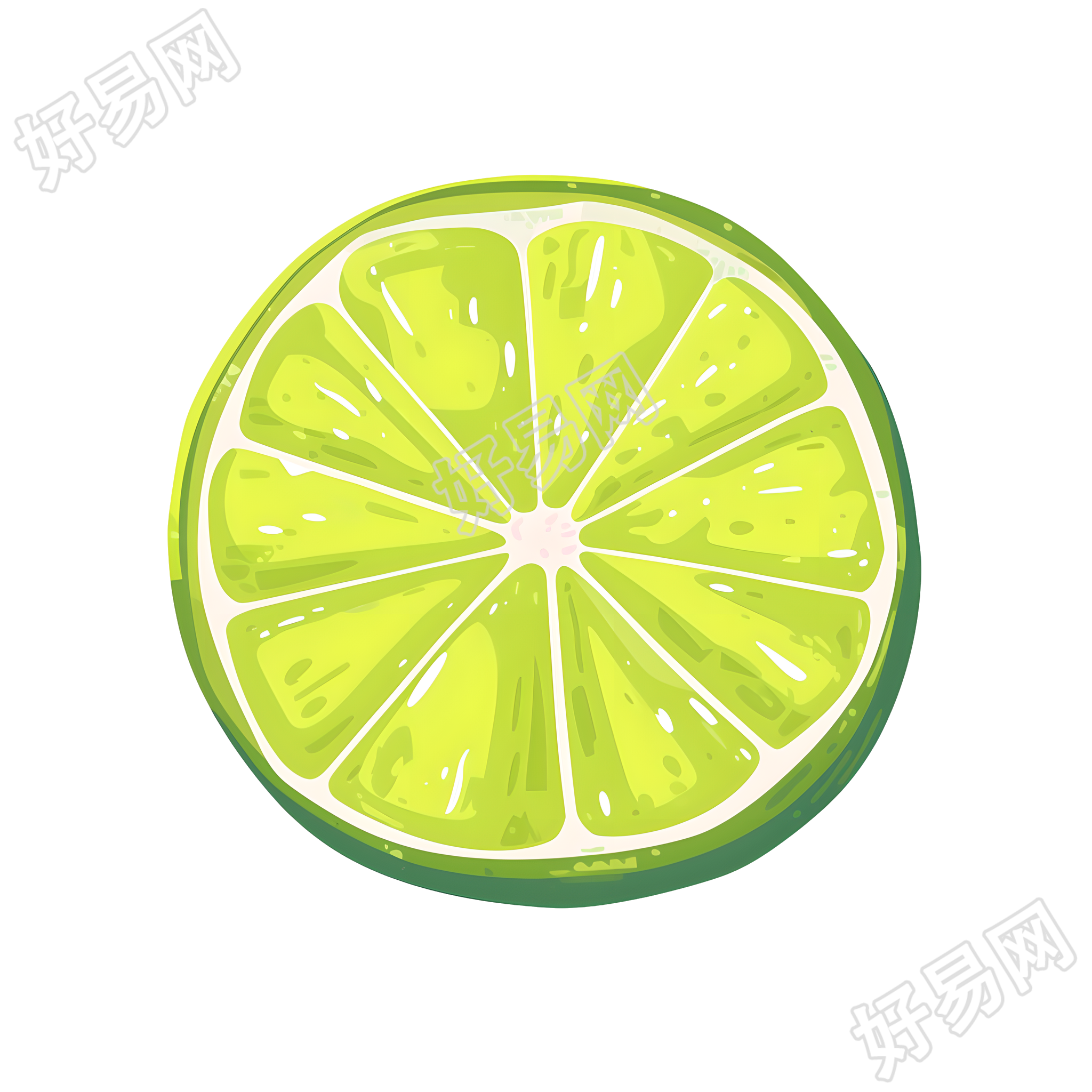 青柠插画夏天素材