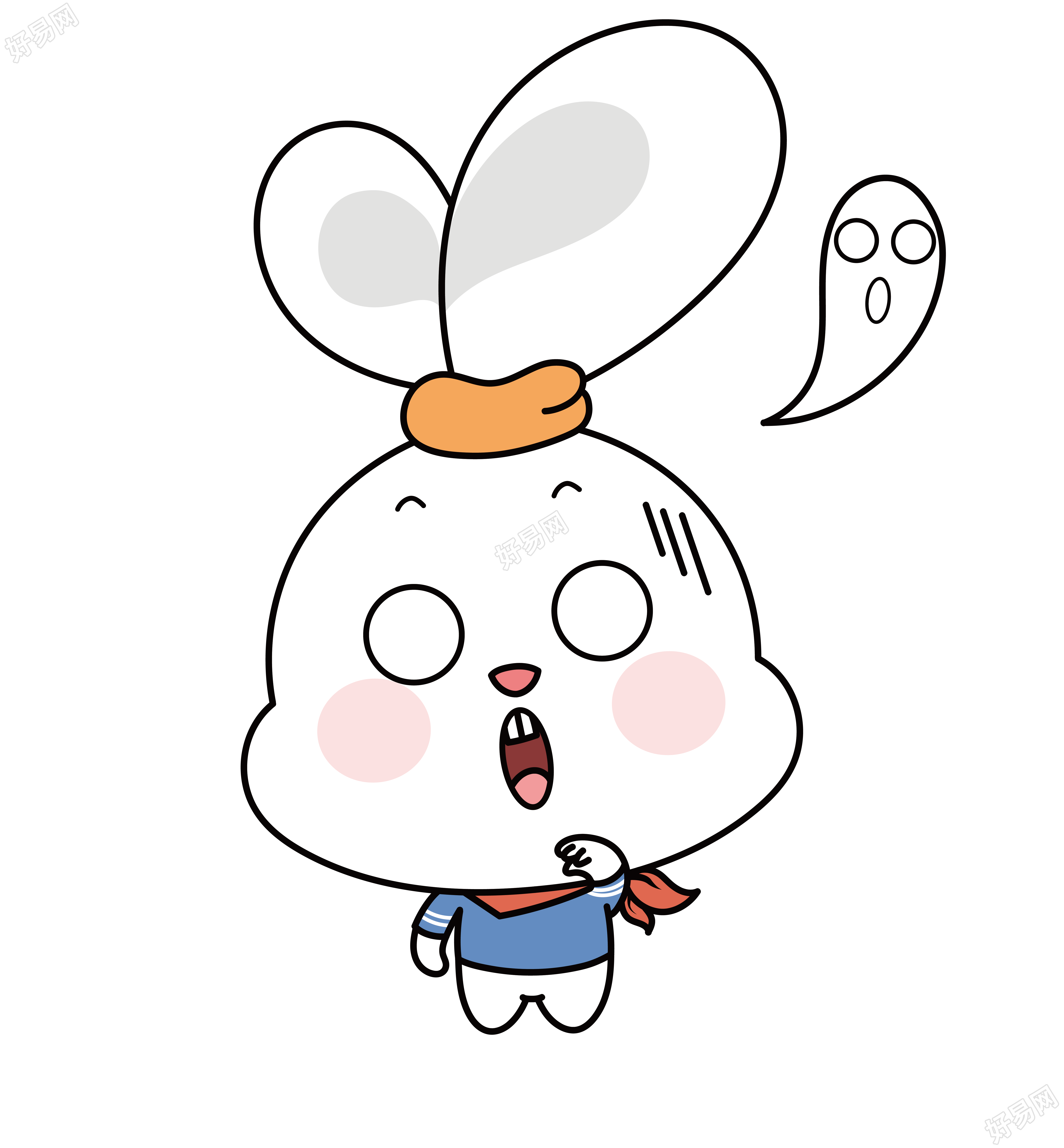 压缩兔惊吓素材