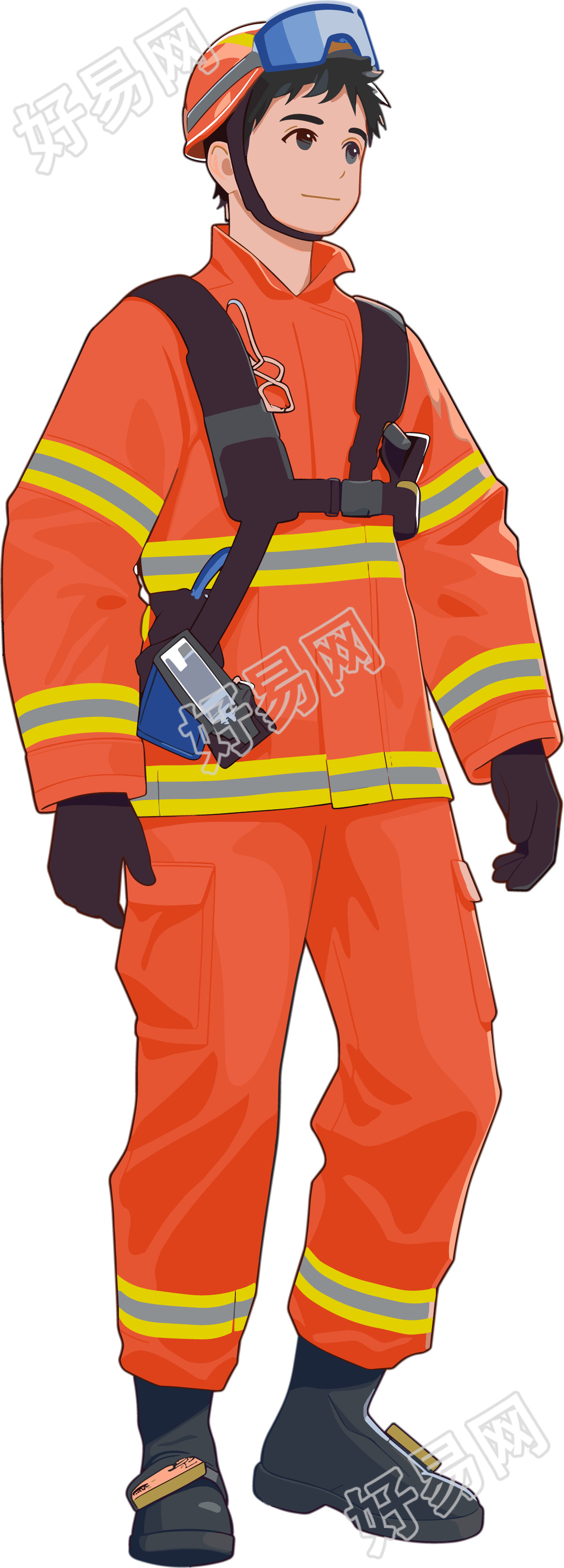 消防员商用插画