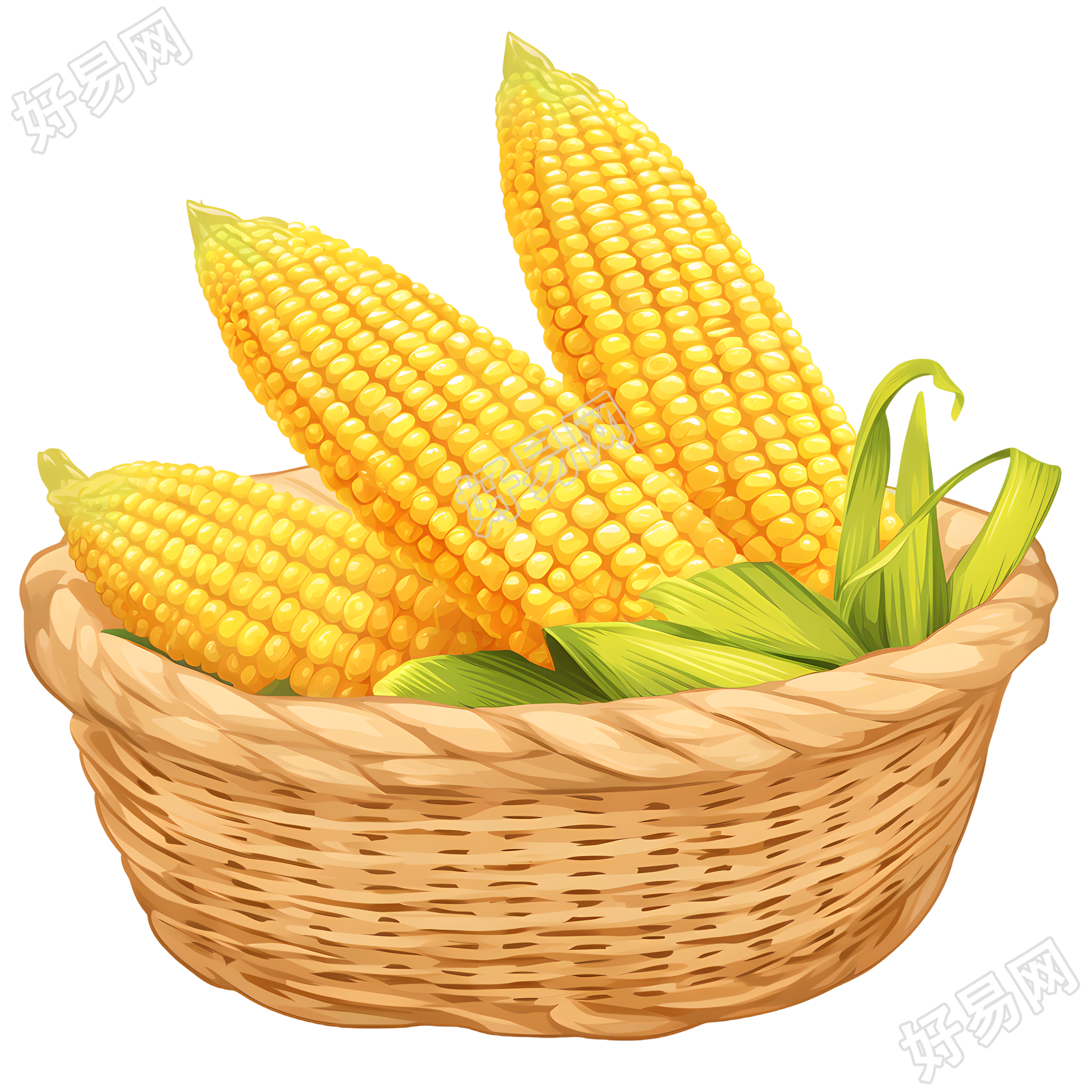 玉米矢量插图