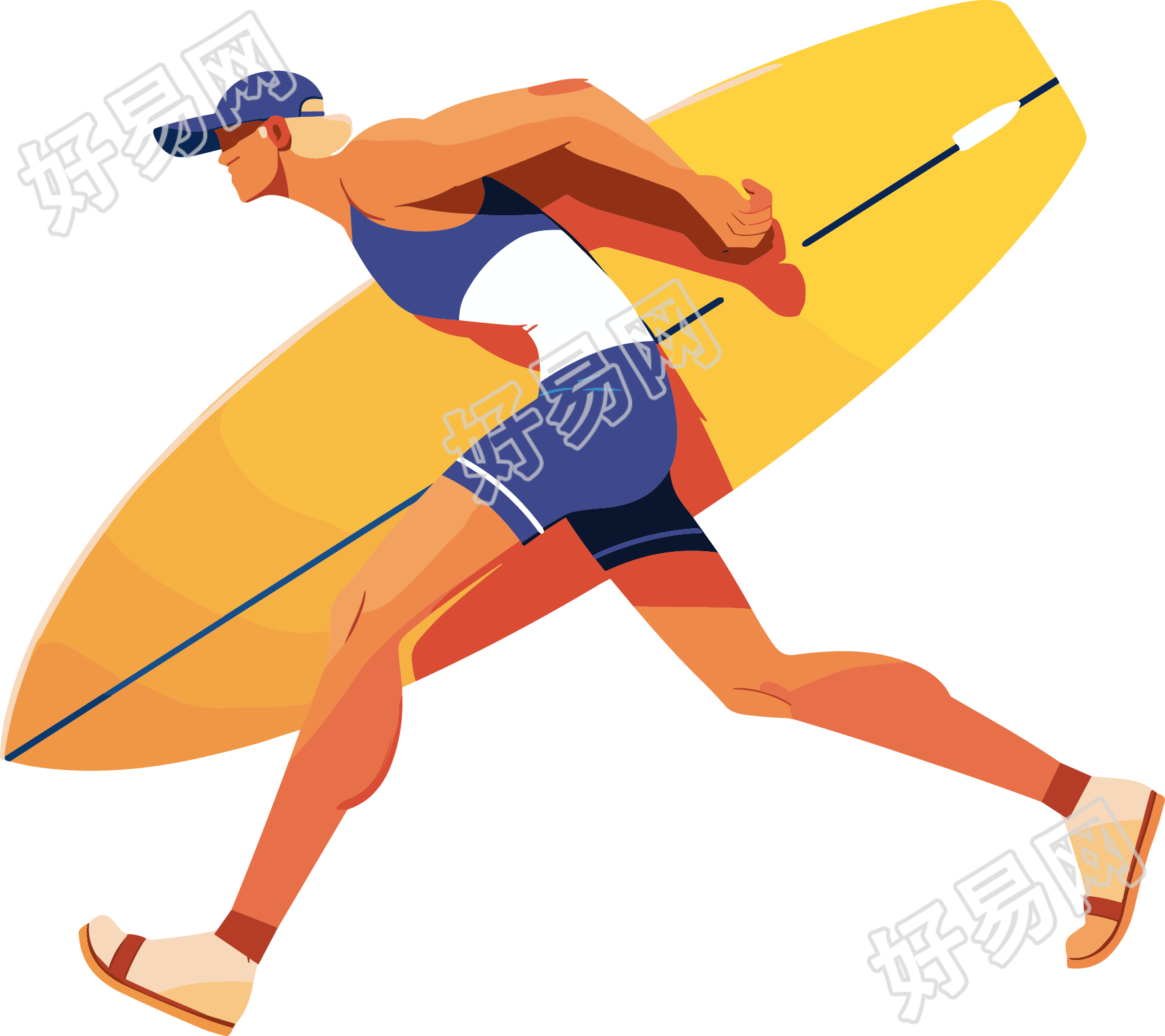 冲浪男生插图