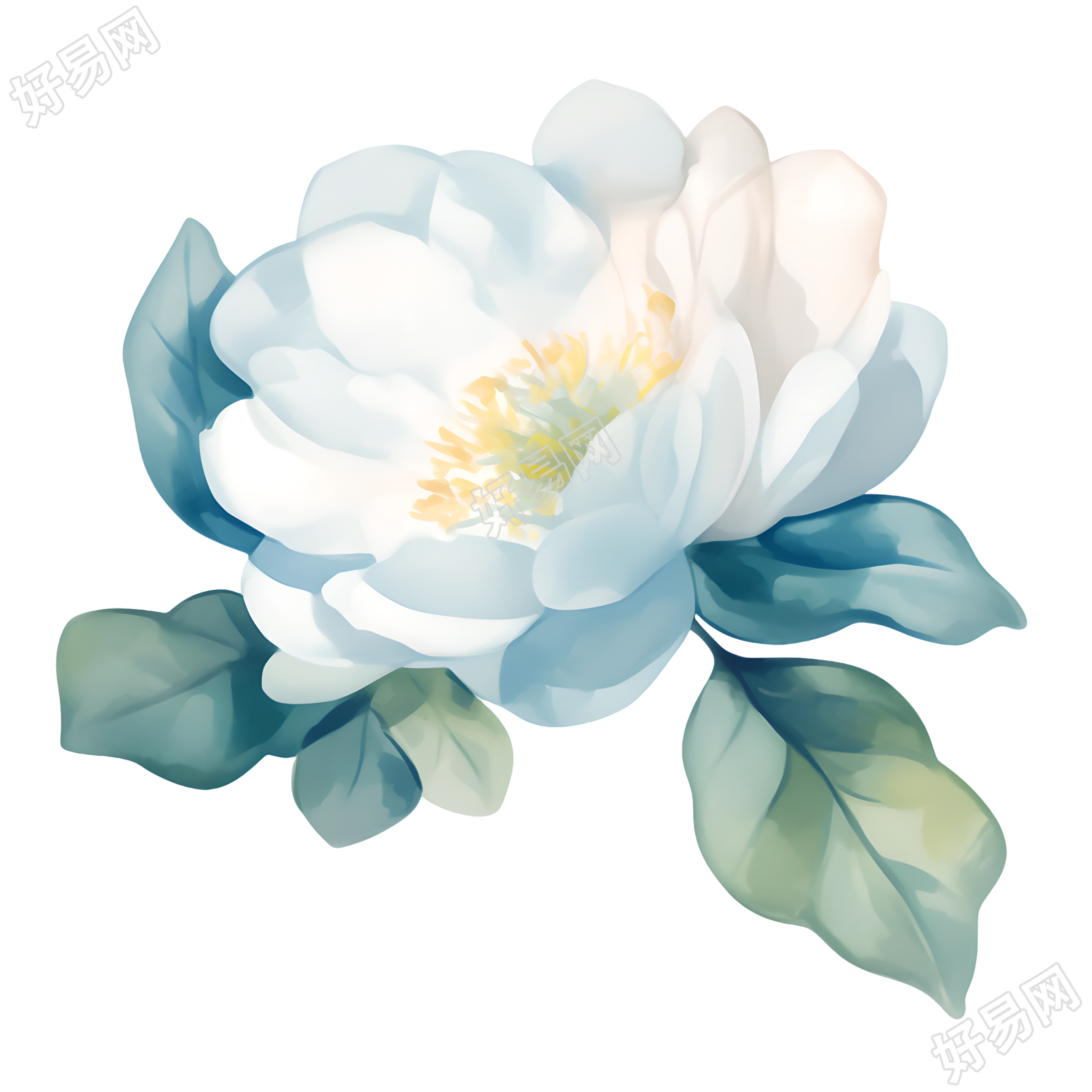 水彩植物插图