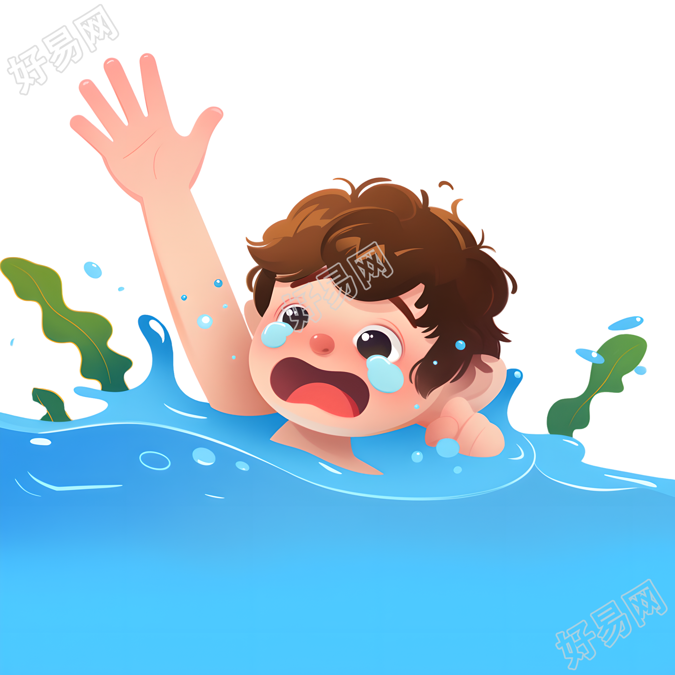 溺水男孩元素