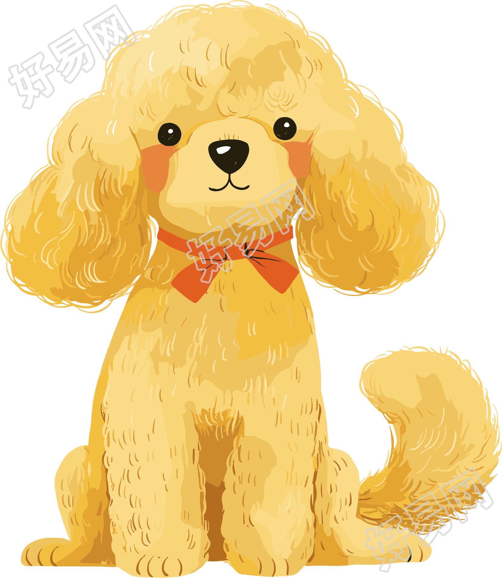 小狗小泰迪插画