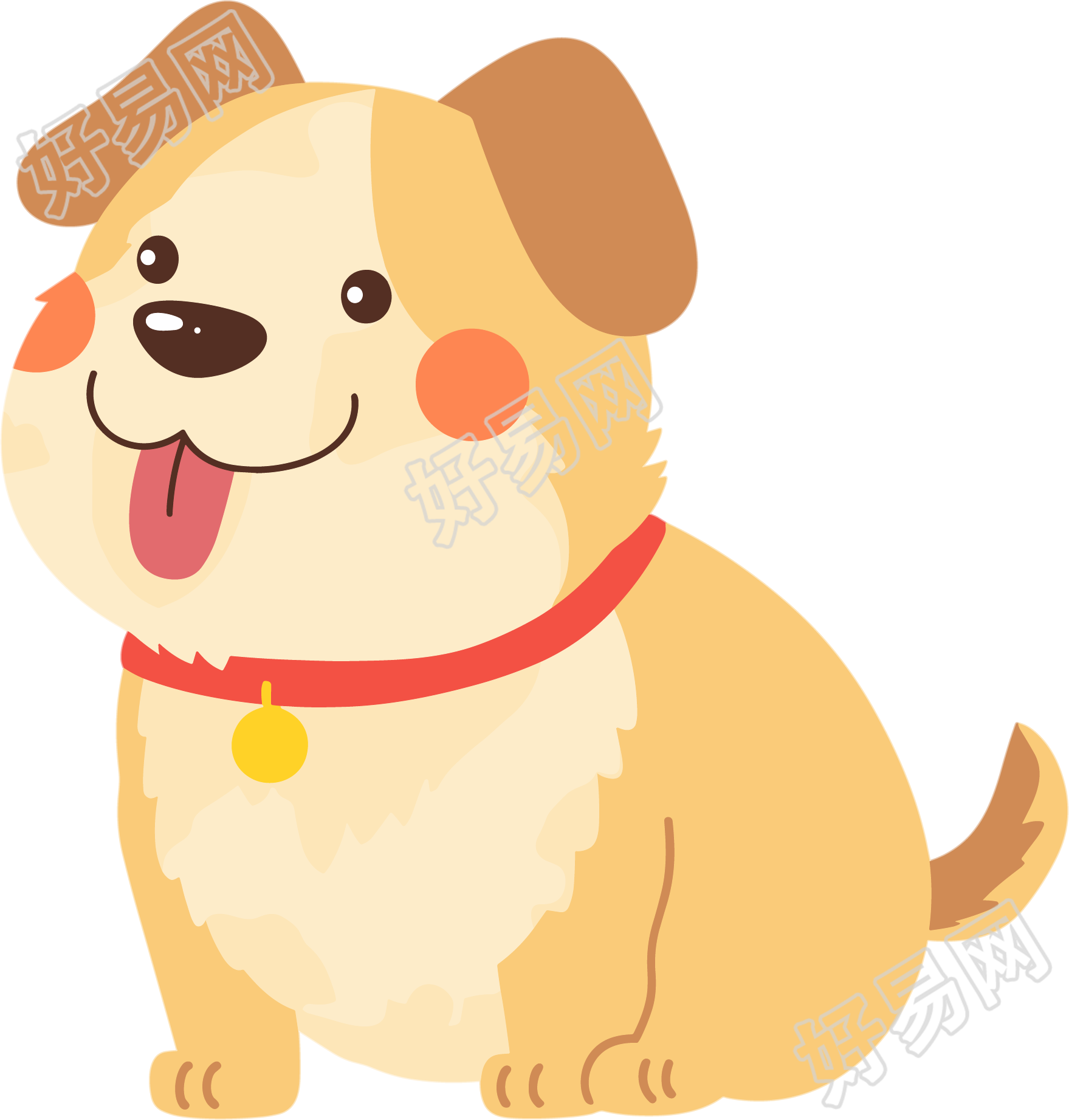小狗商业插画